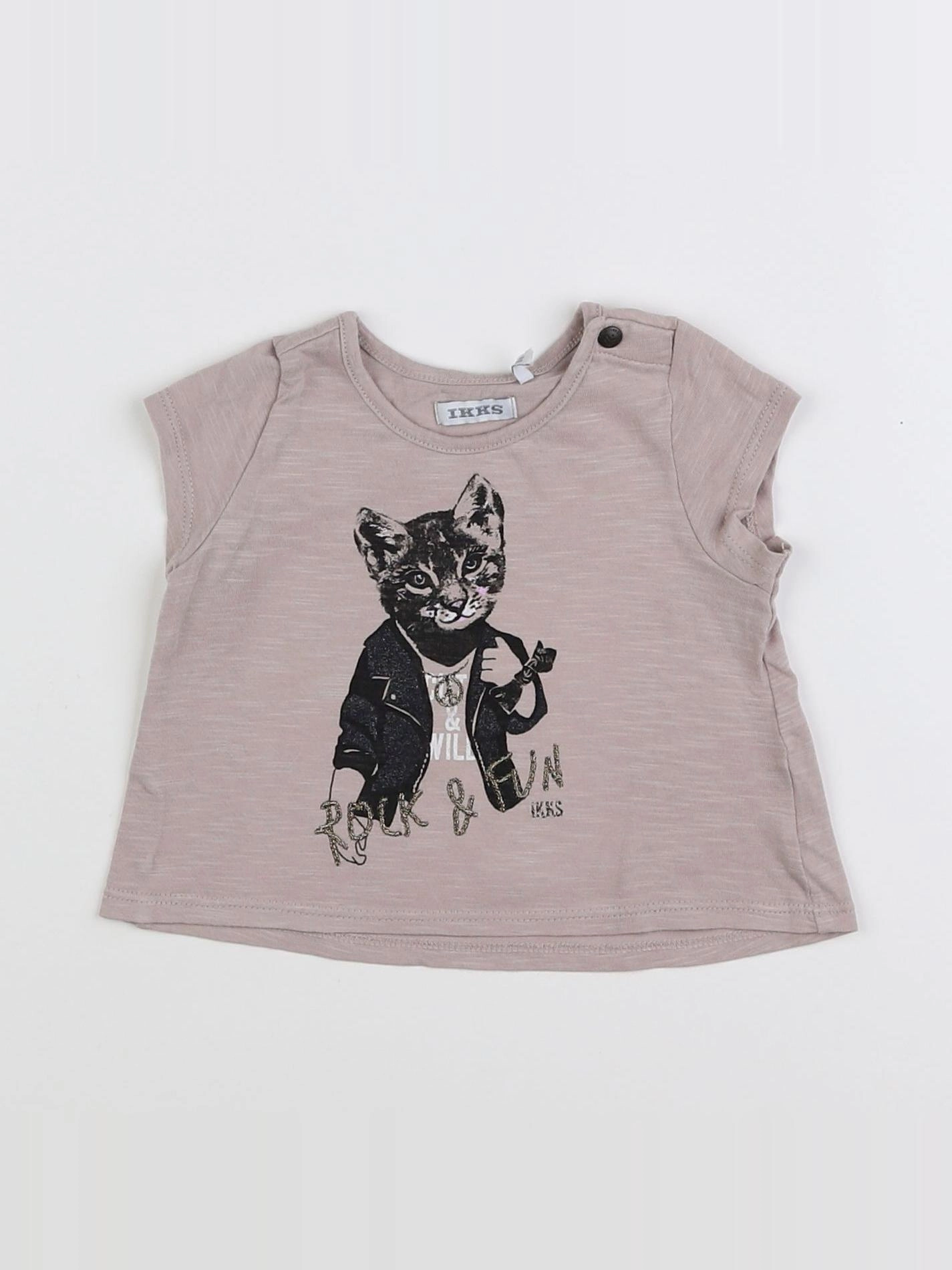 IKKS - tee-shirt rose - 6 mois