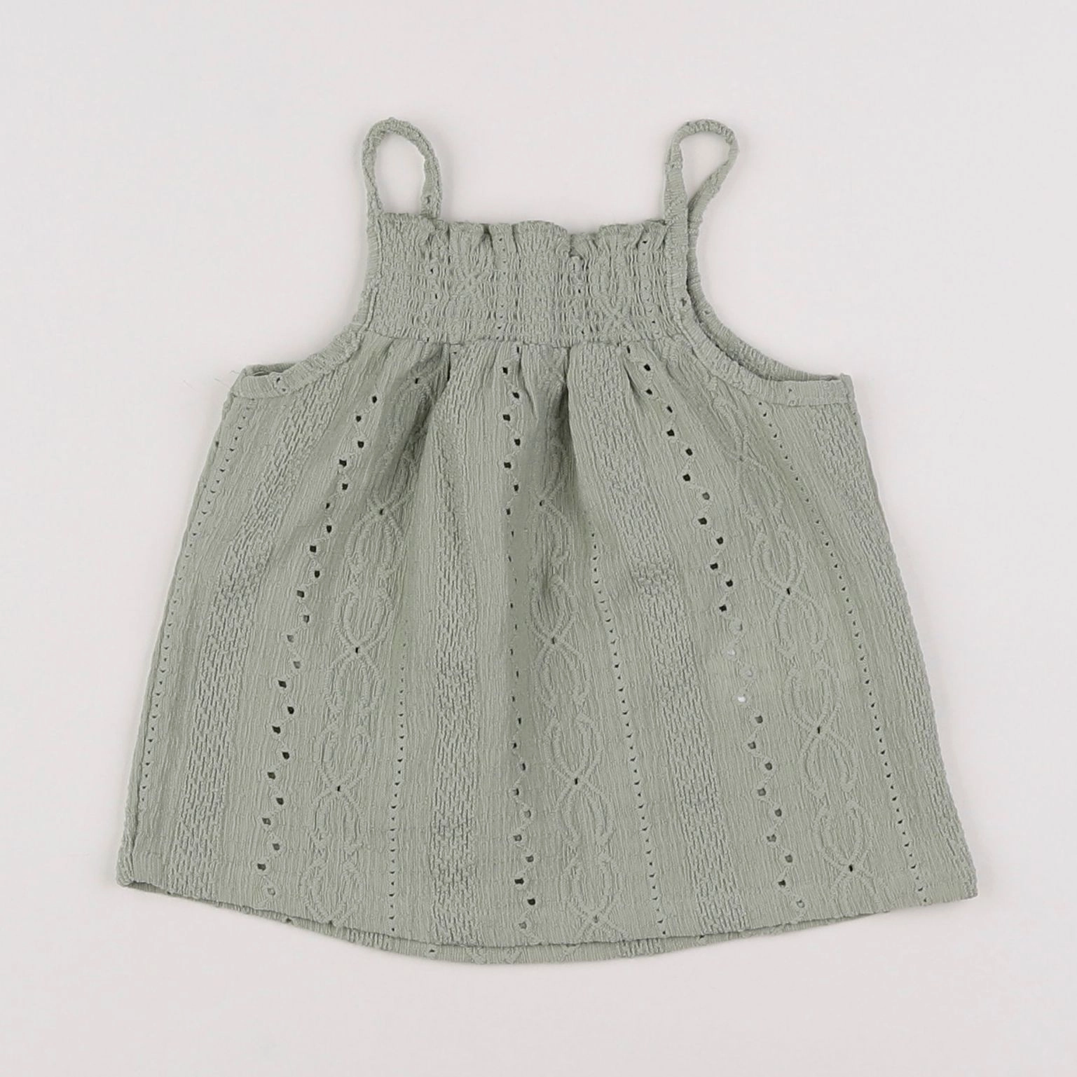 Vertbaudet - blouse vert - 9 mois