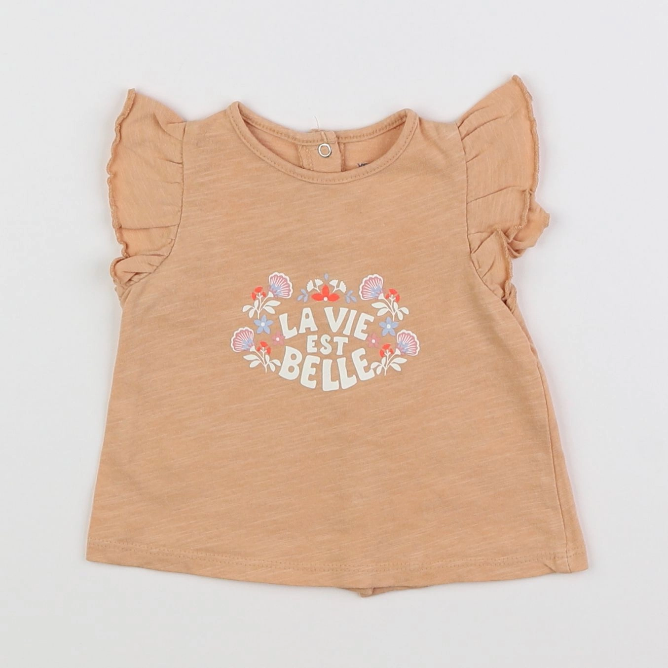 Vertbaudet - tee-shirt orange - 3 mois