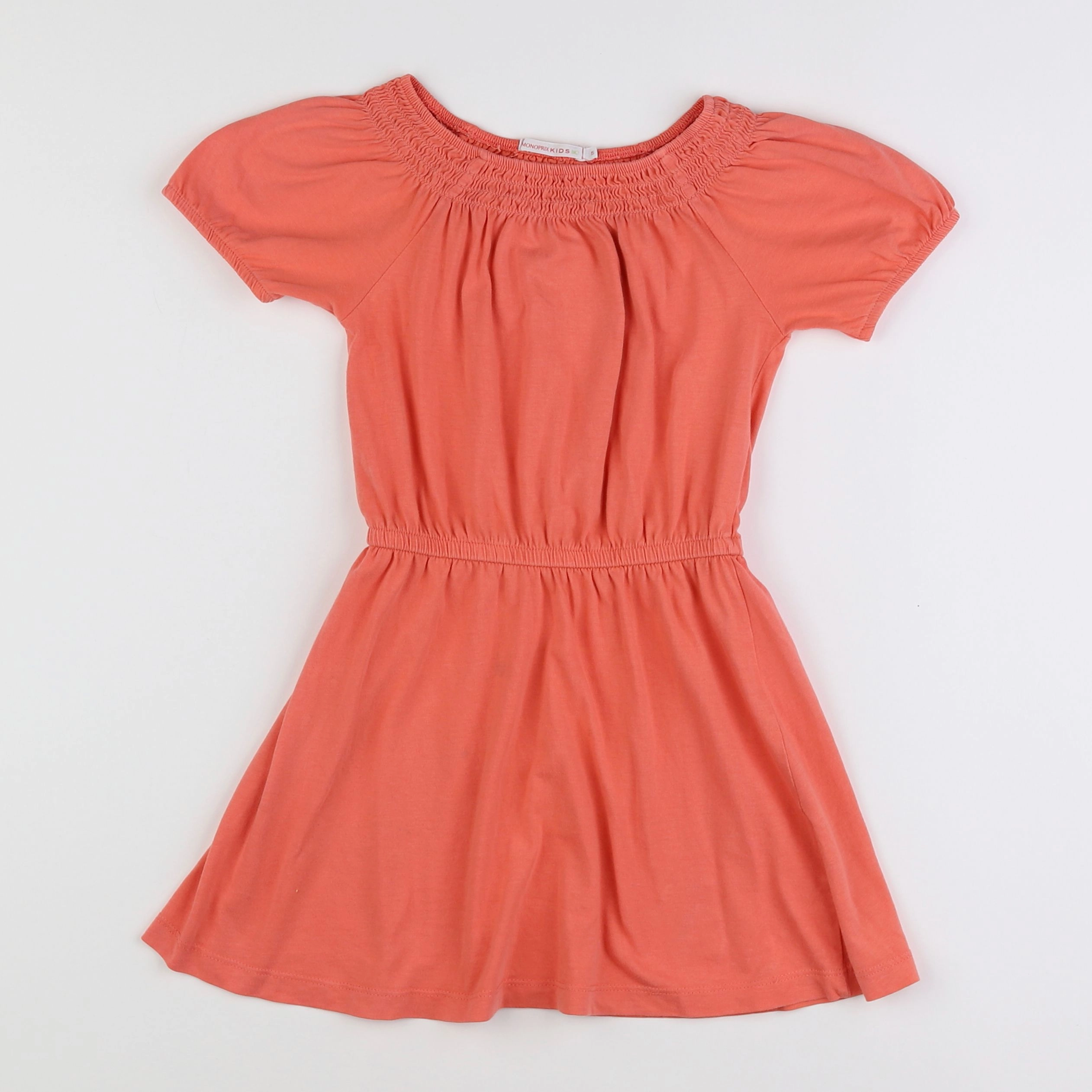 Monoprix - robe orange - 5 ans