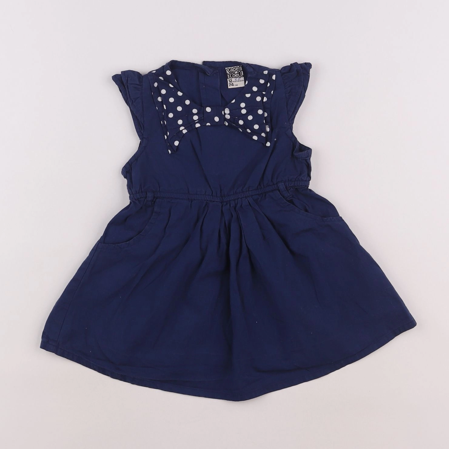 Tape à l'oeil - robe bleu - 12 mois