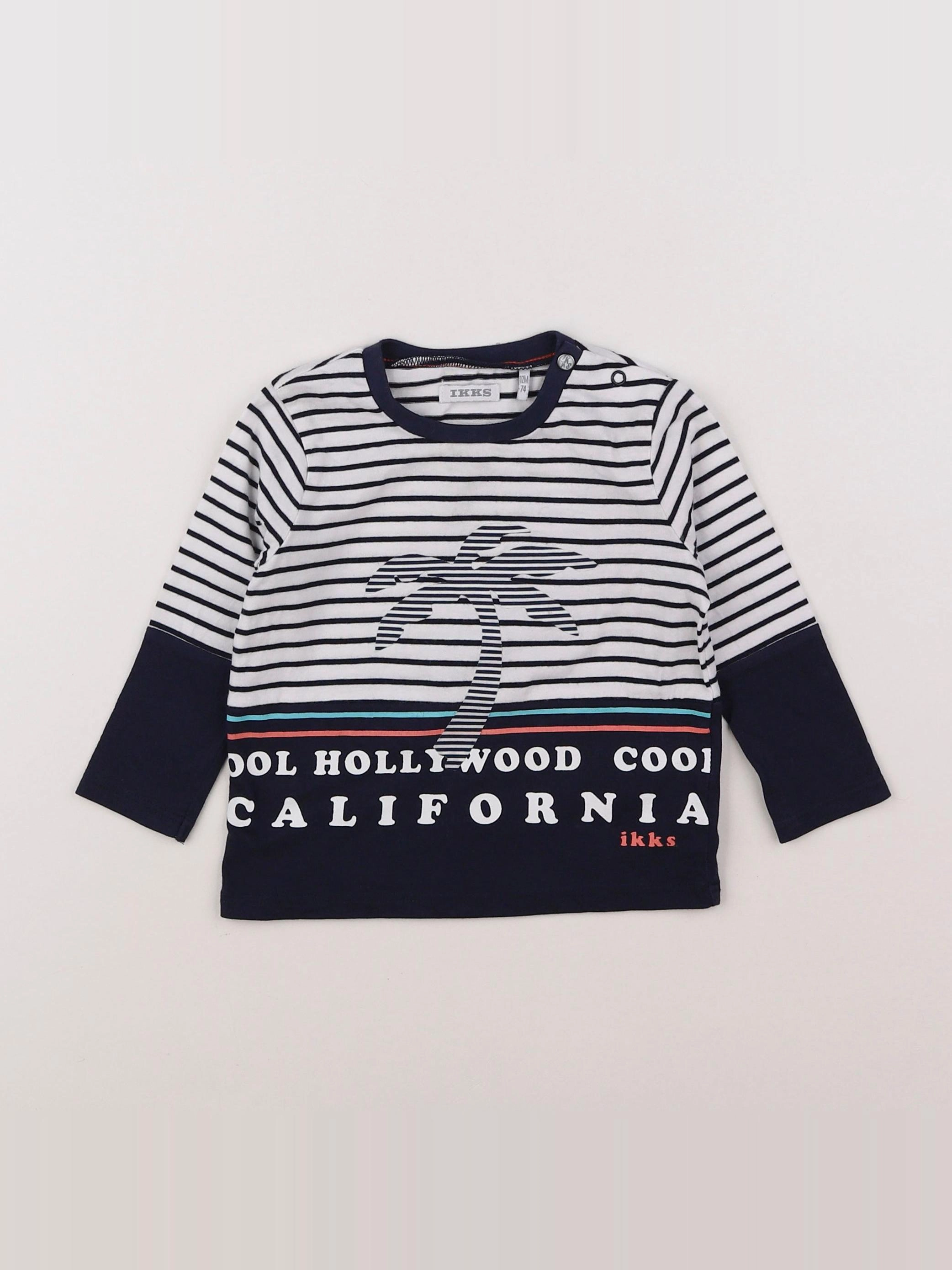 IKKS - tee-shirt bleu - 12 mois