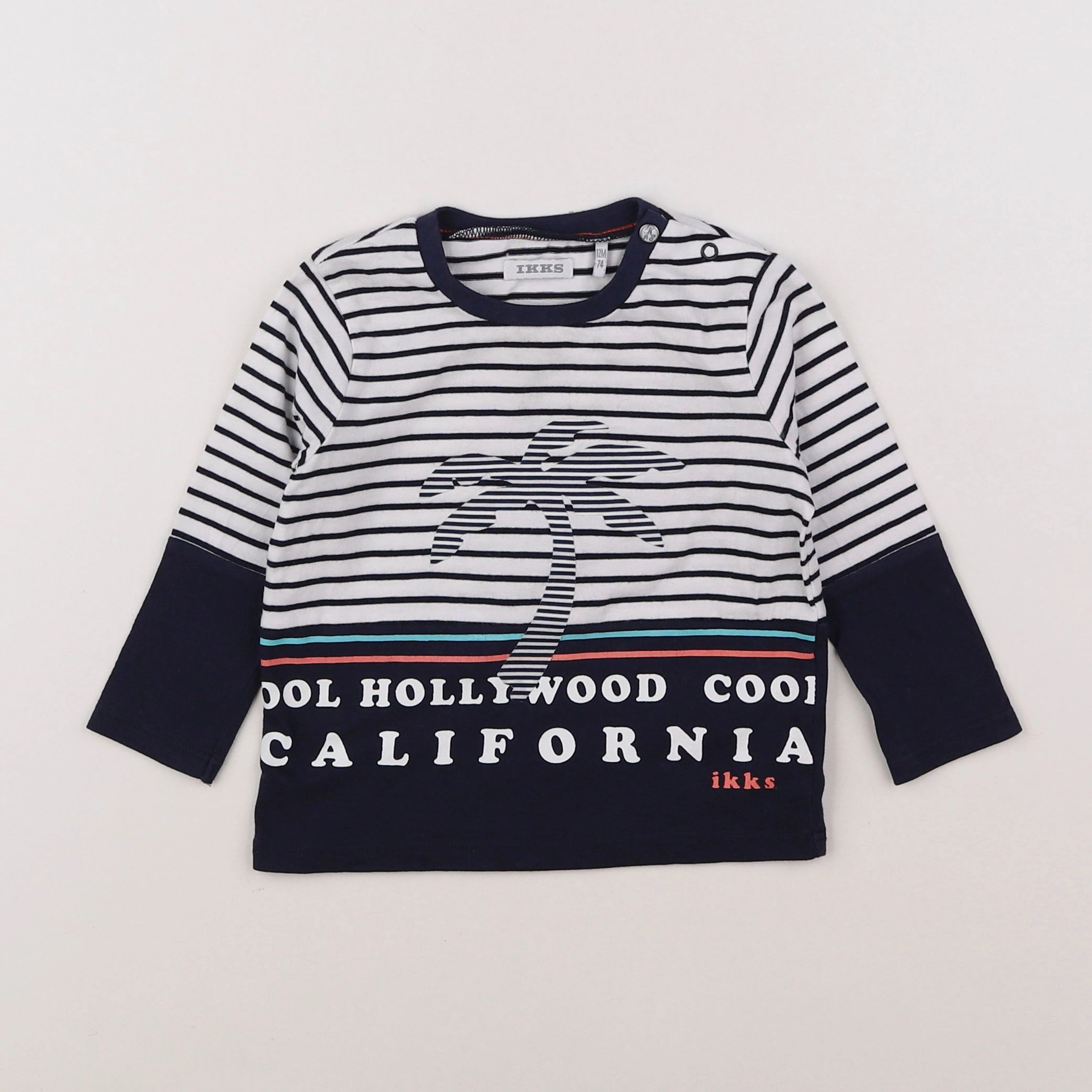IKKS - tee-shirt bleu - 12 mois