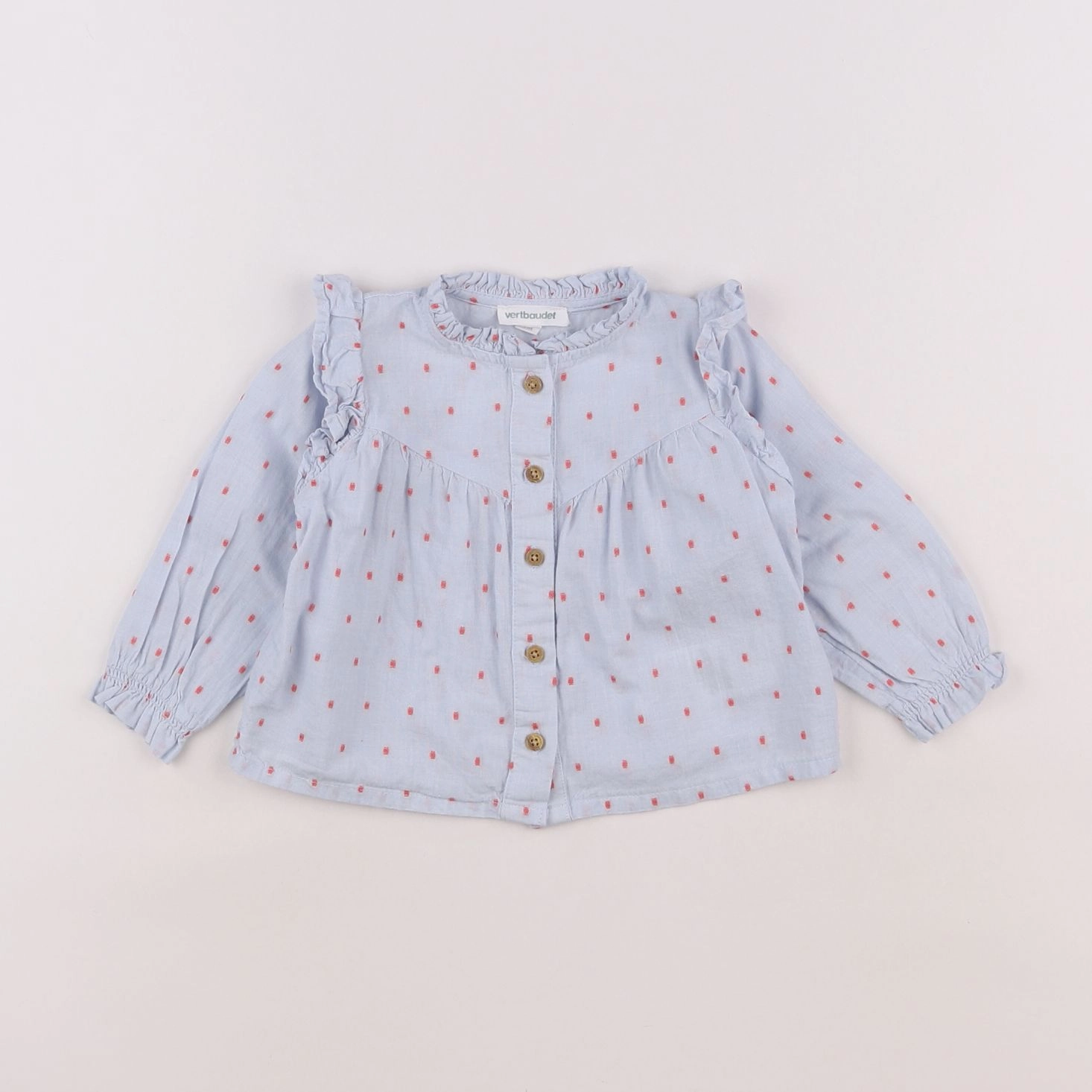 Vertbaudet - blouse bleu - 6 mois