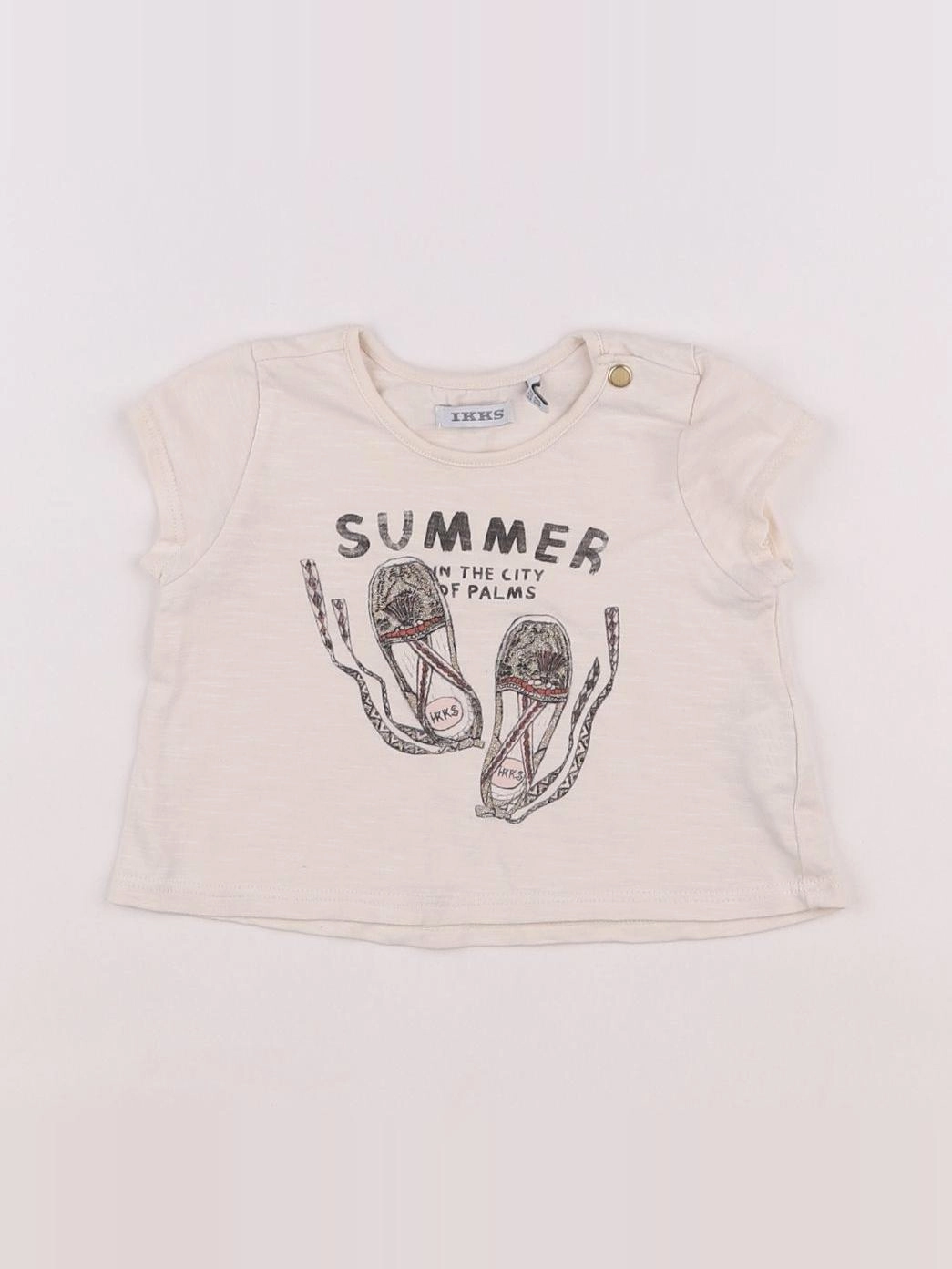 IKKS - tee-shirt beige - 6 mois