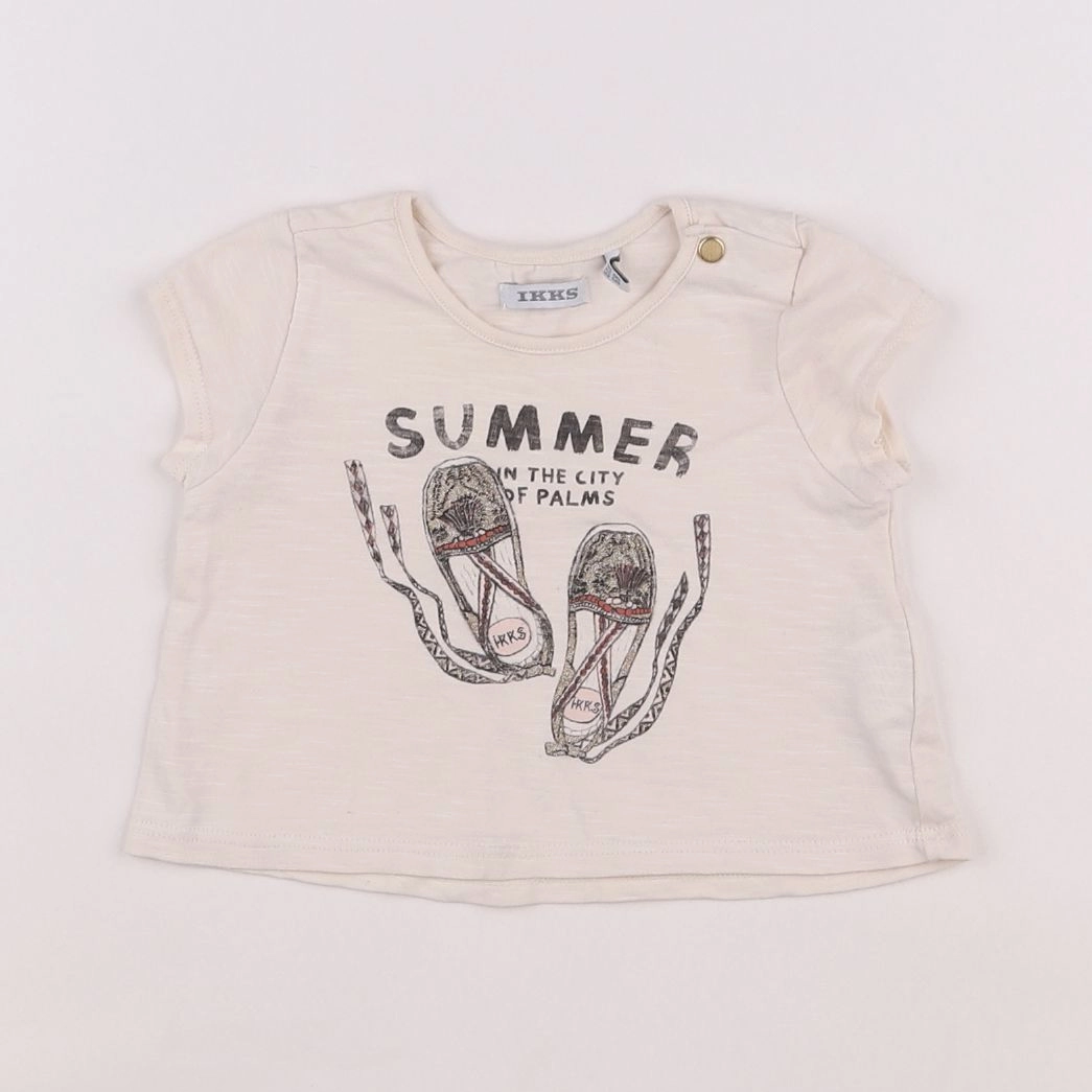 IKKS - tee-shirt beige - 6 mois