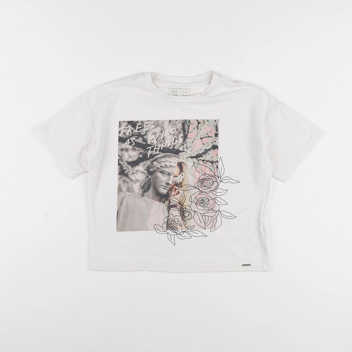 IKKS - tee-shirt blanc - 10 ans