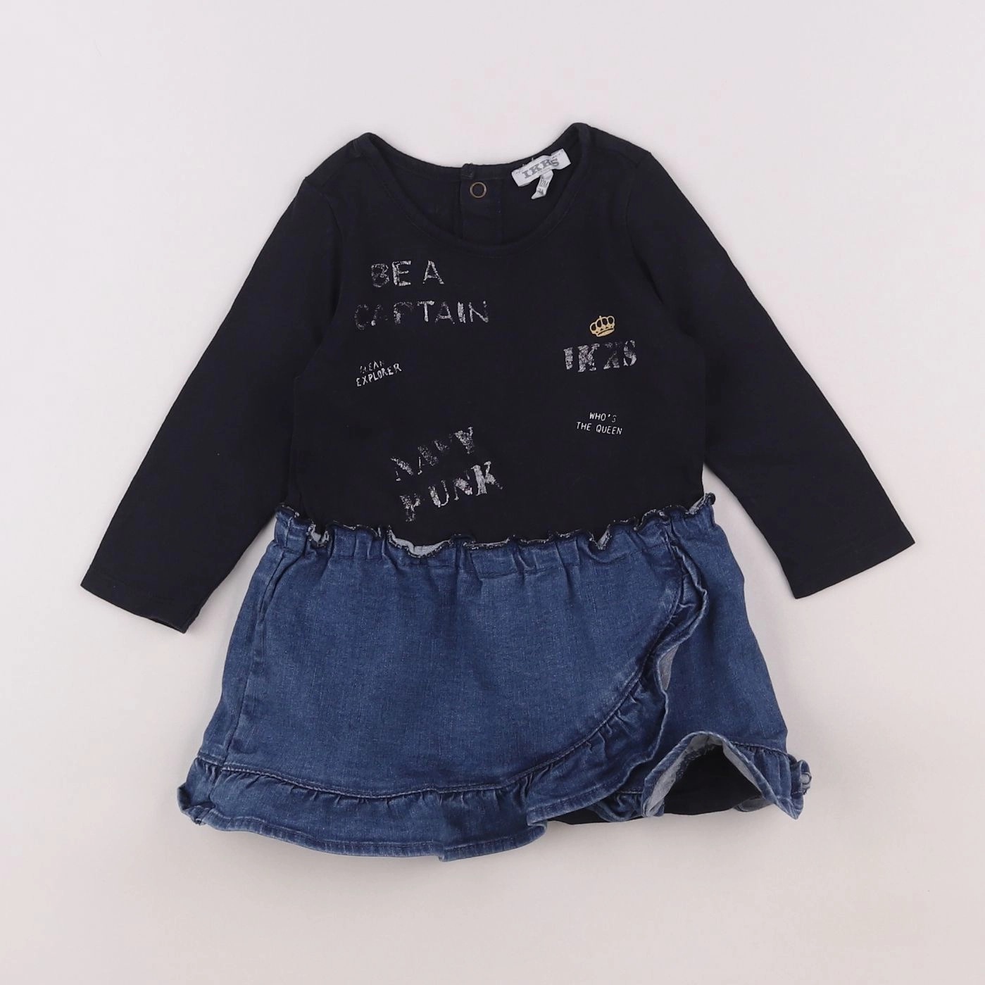 IKKS - robe bleu - 12 mois