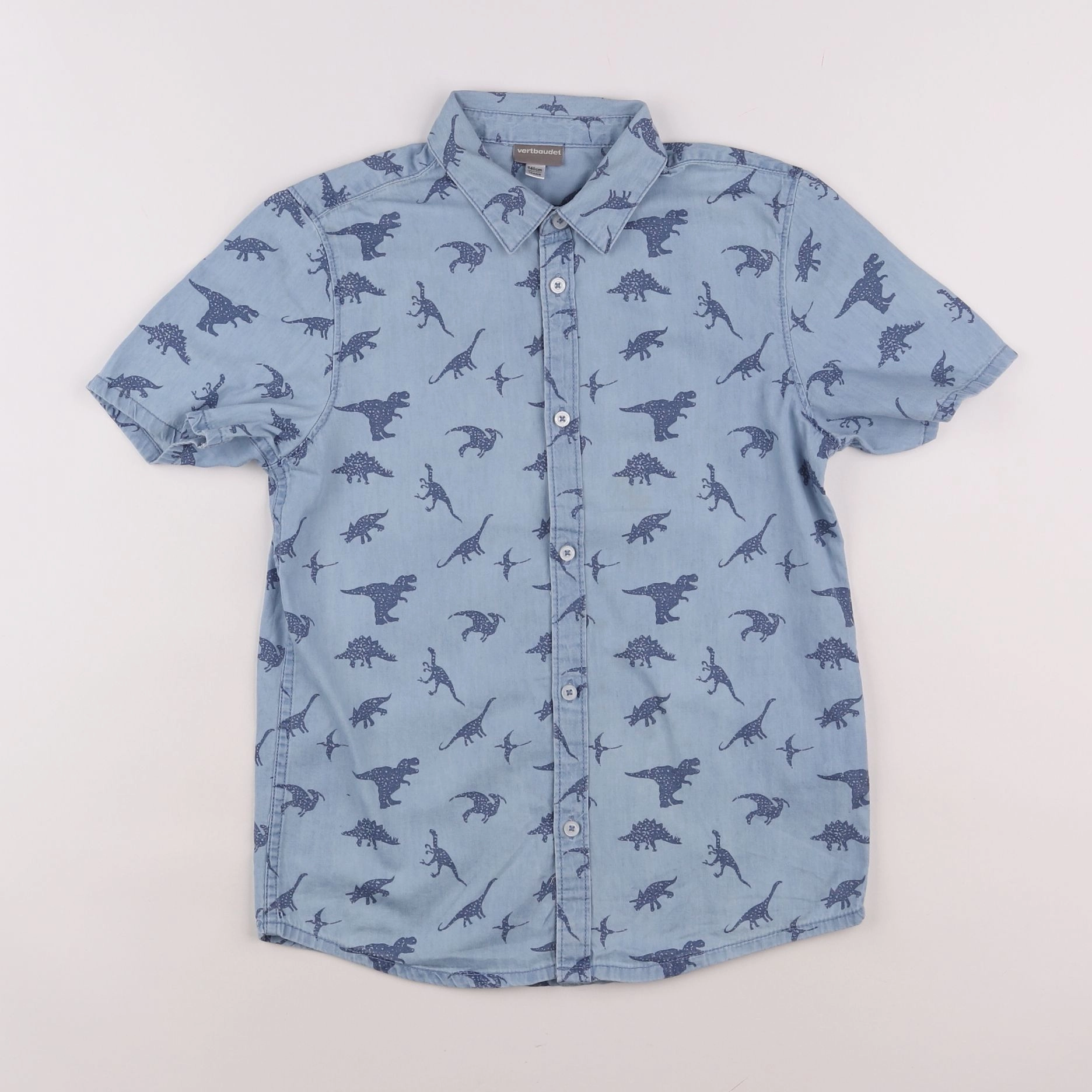 Vertbaudet - chemise bleu - 10 ans