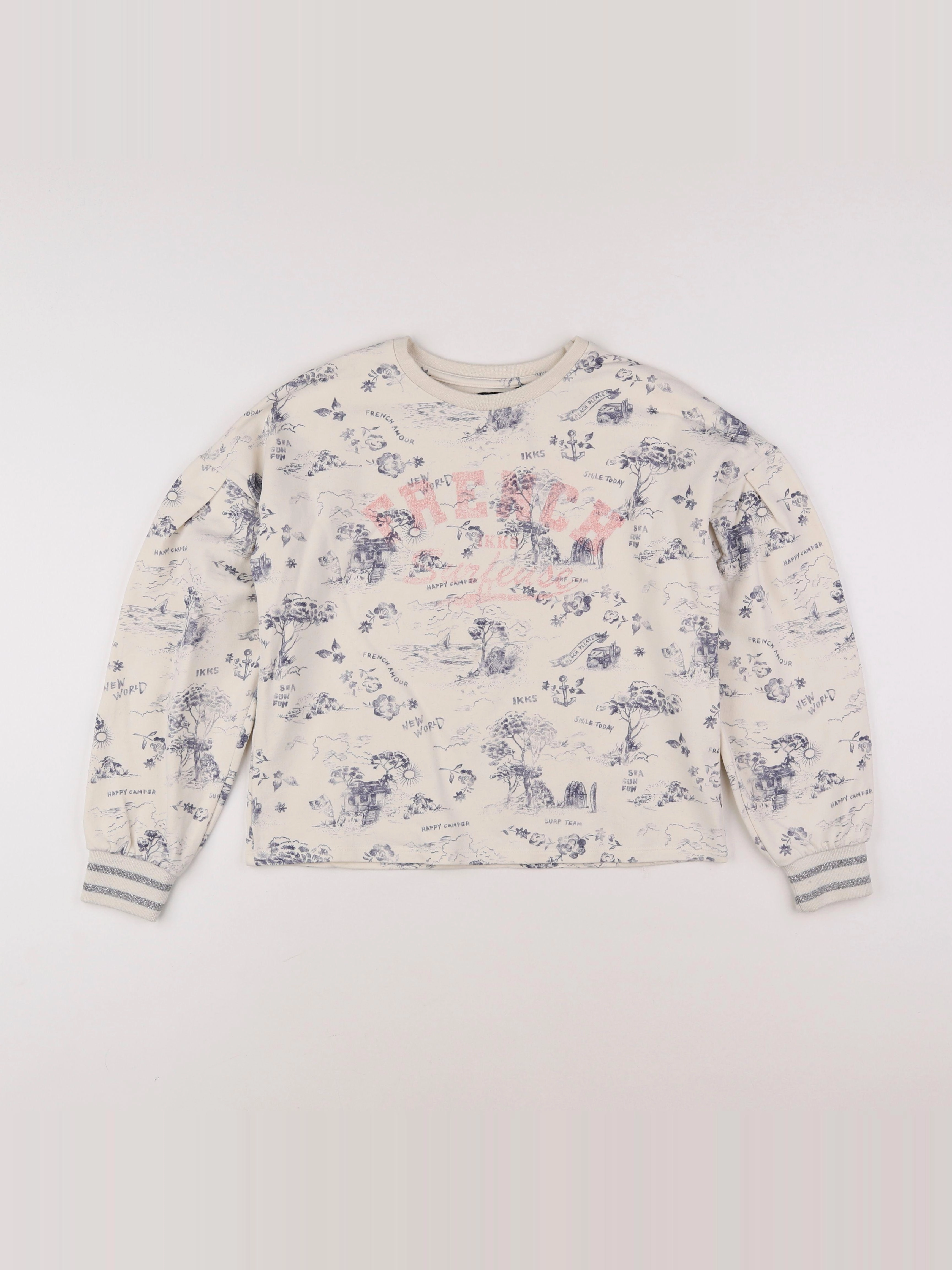 IKKS - sweat beige - 12 ans