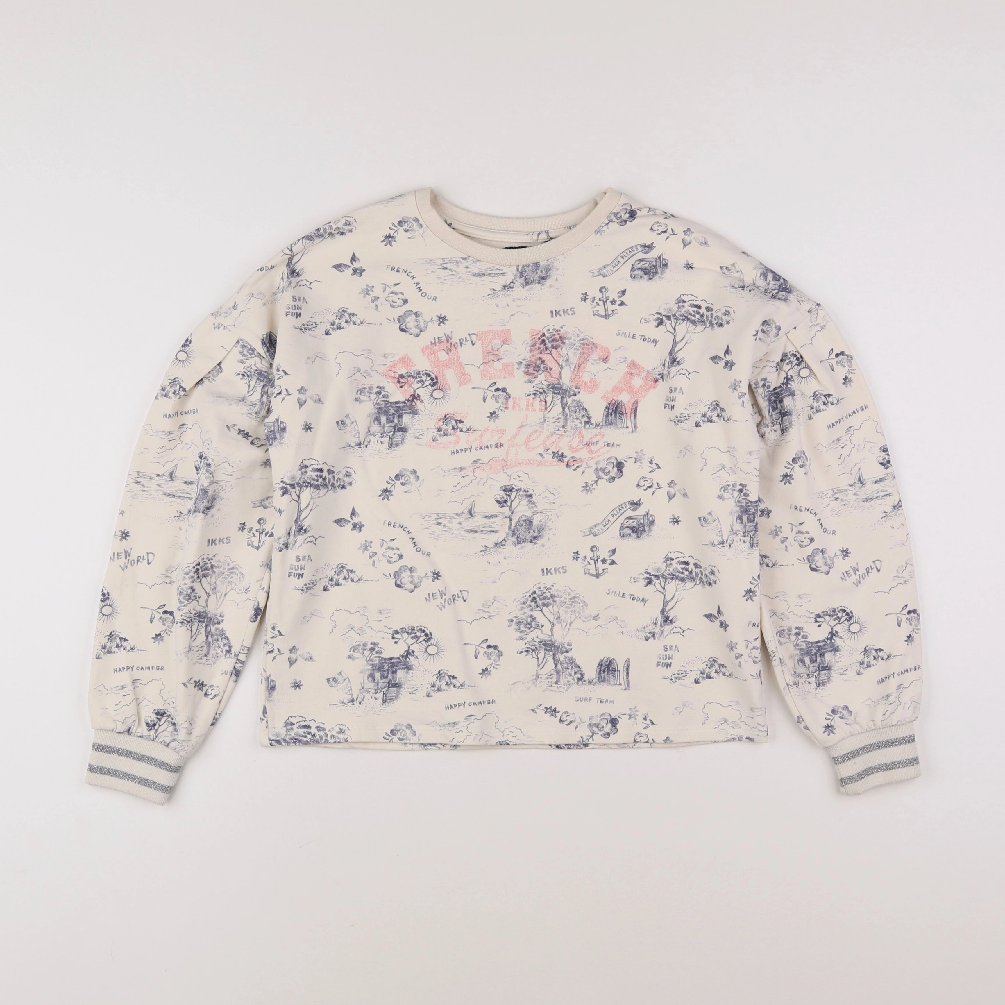 IKKS - sweat beige - 12 ans