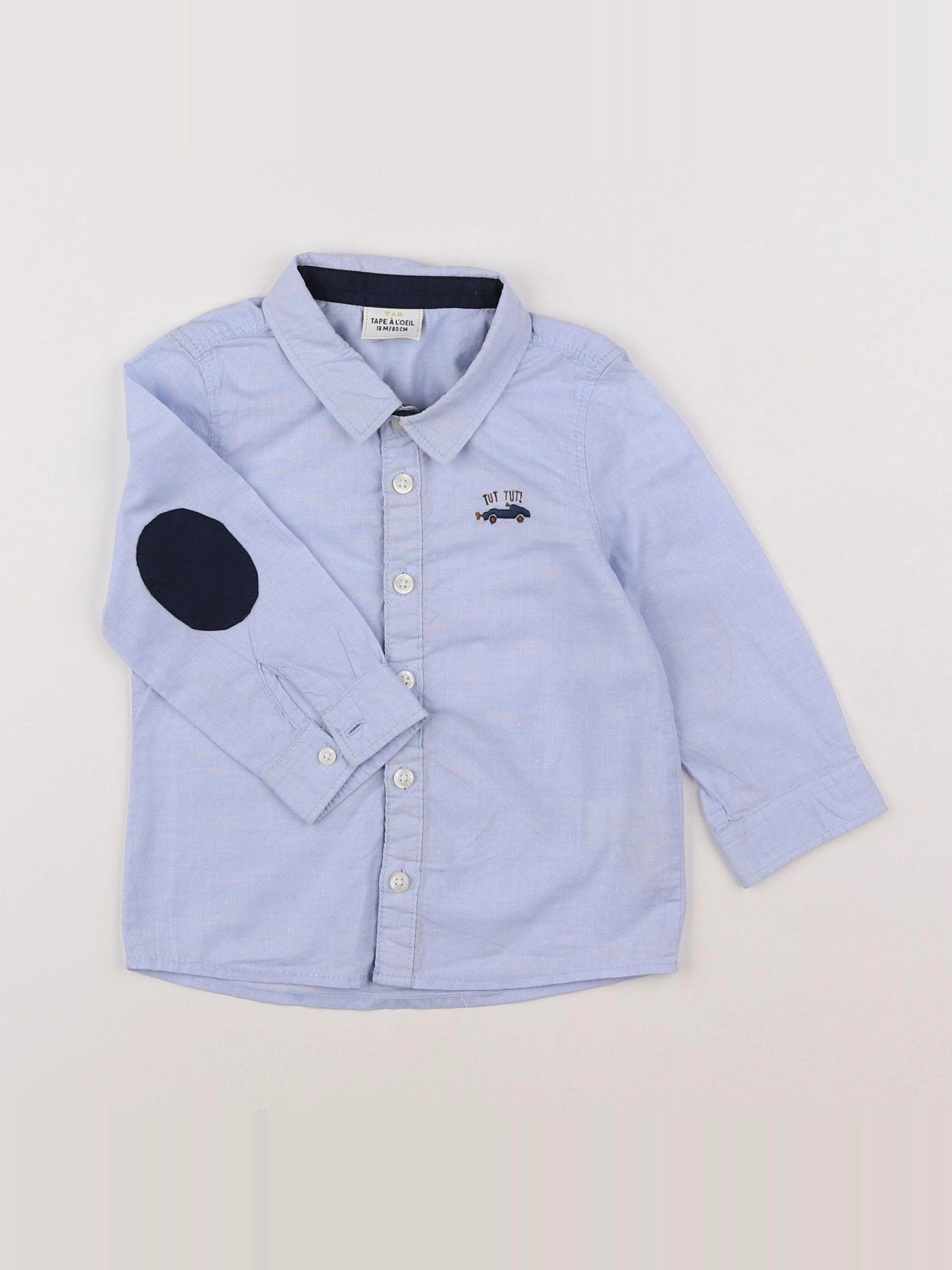 Tape à l'oeil - chemise bleu - 18 mois