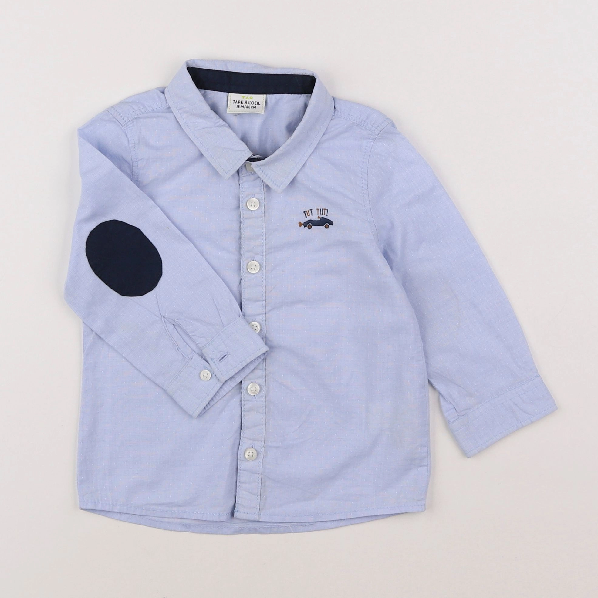 Tape à l'oeil - chemise bleu - 18 mois
