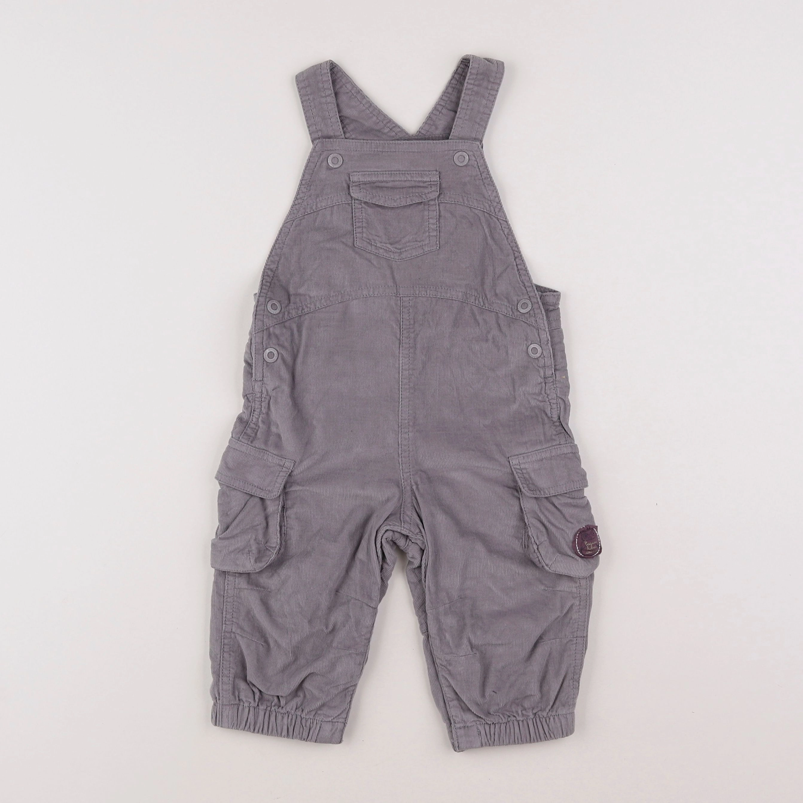 Vertbaudet - salopette gris - 12 mois