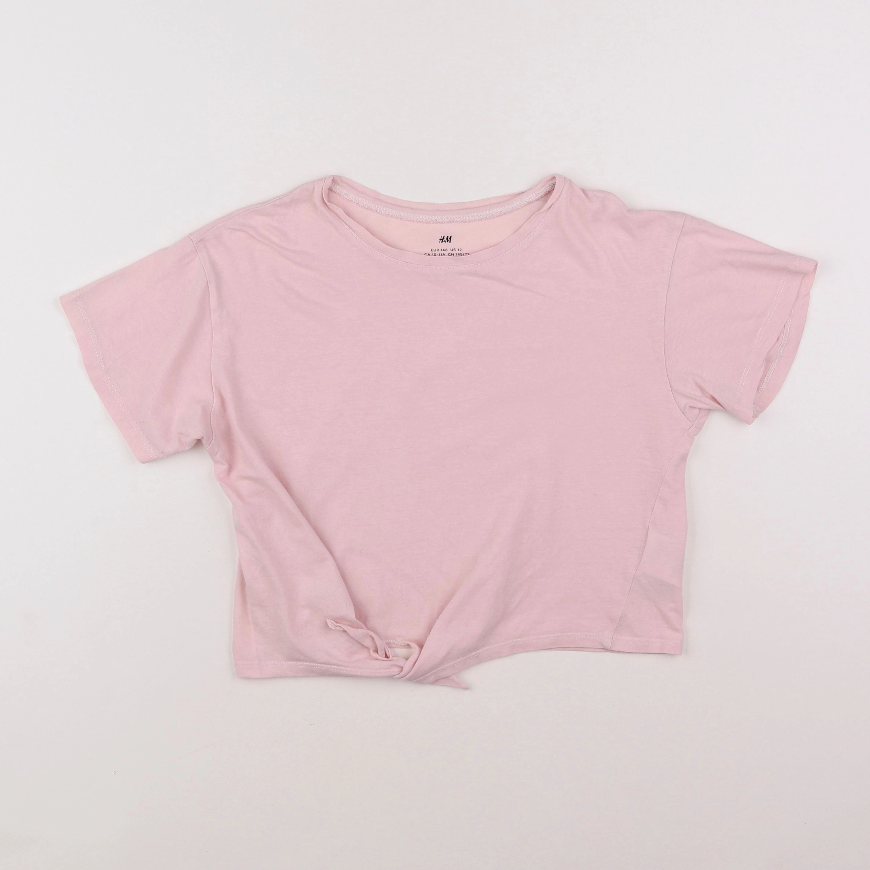 H&M - tee-shirt rose - 10/11 ans