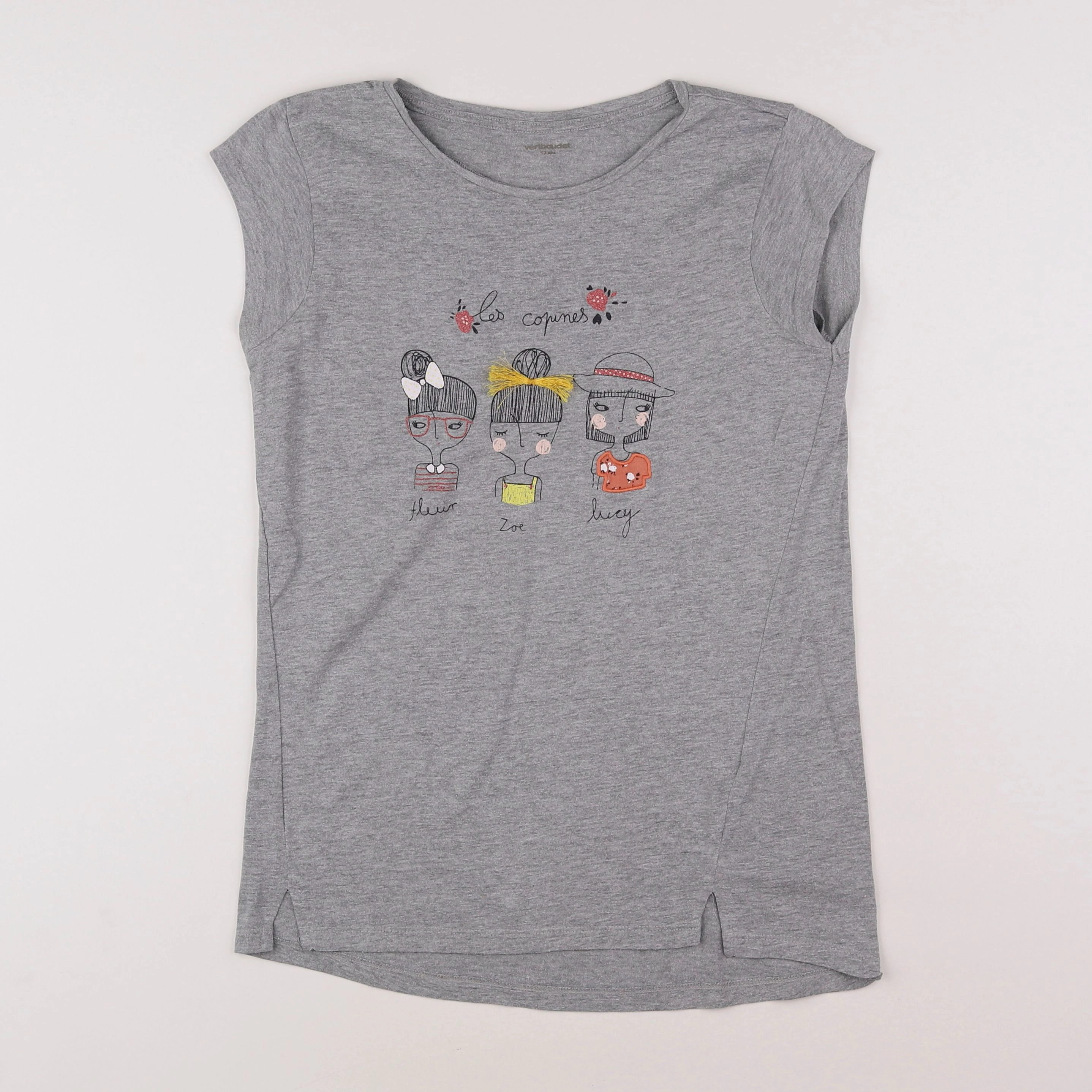 Vertbaudet - tee-shirt gris - 12 ans