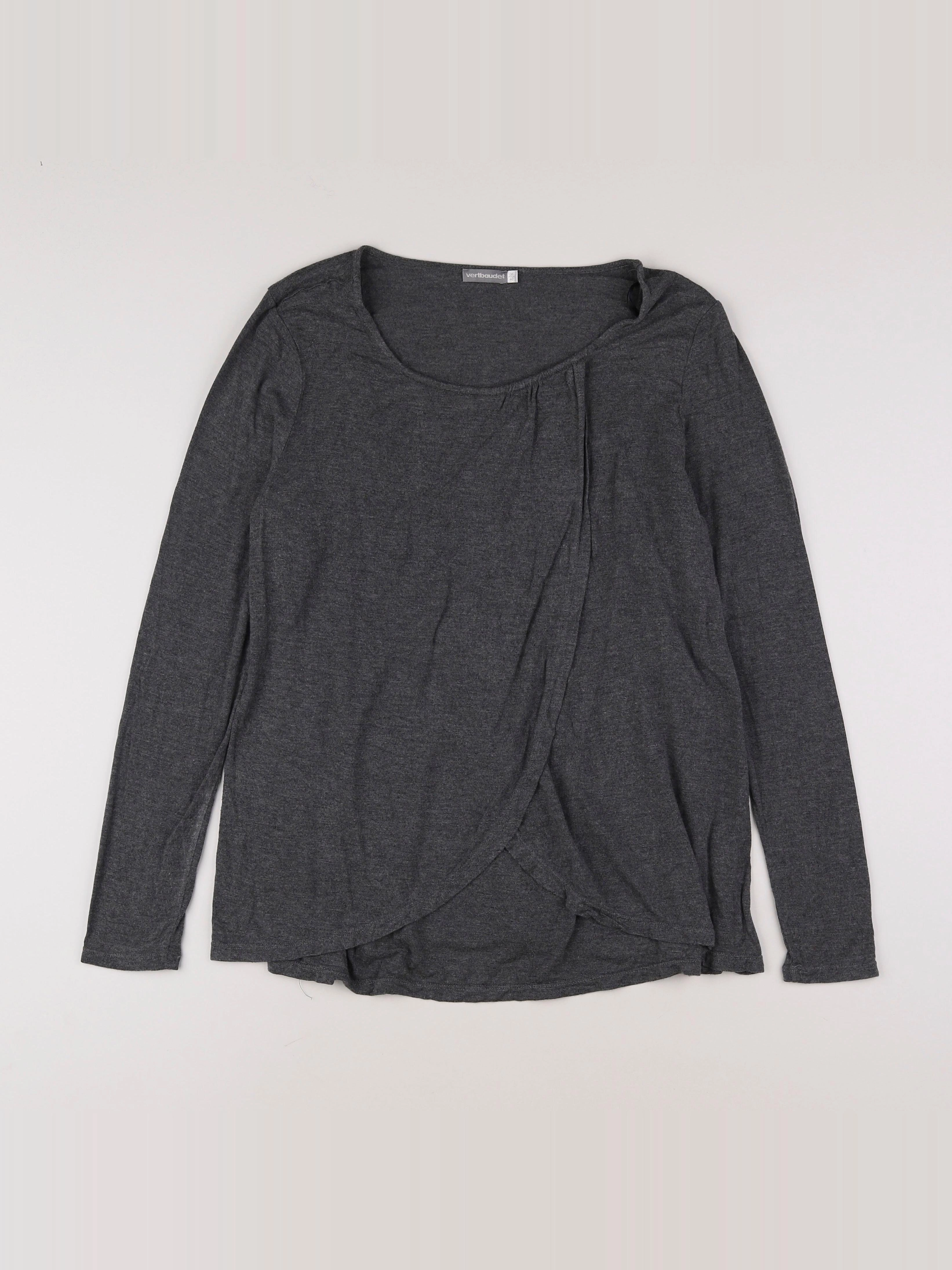Vertbaudet - tee-shirt allaitement gris - 38 à 40