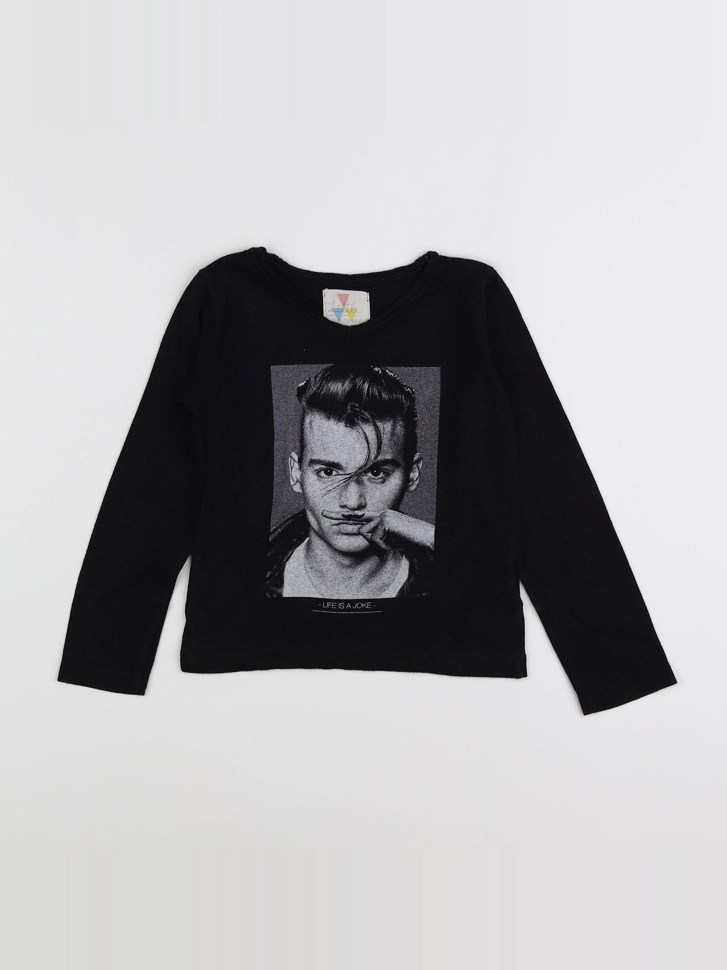 Little Eleven Paris - tee-shirt noir - 4 ans