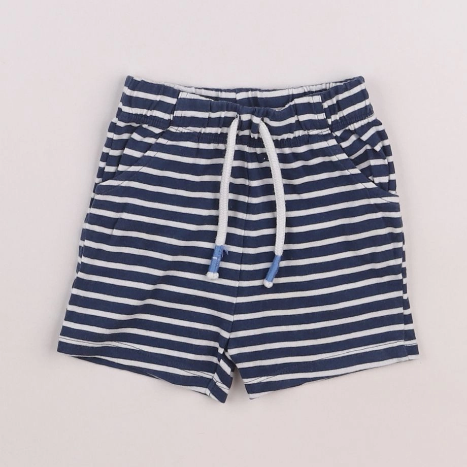 John Lewis - short bleu - 6/9 mois