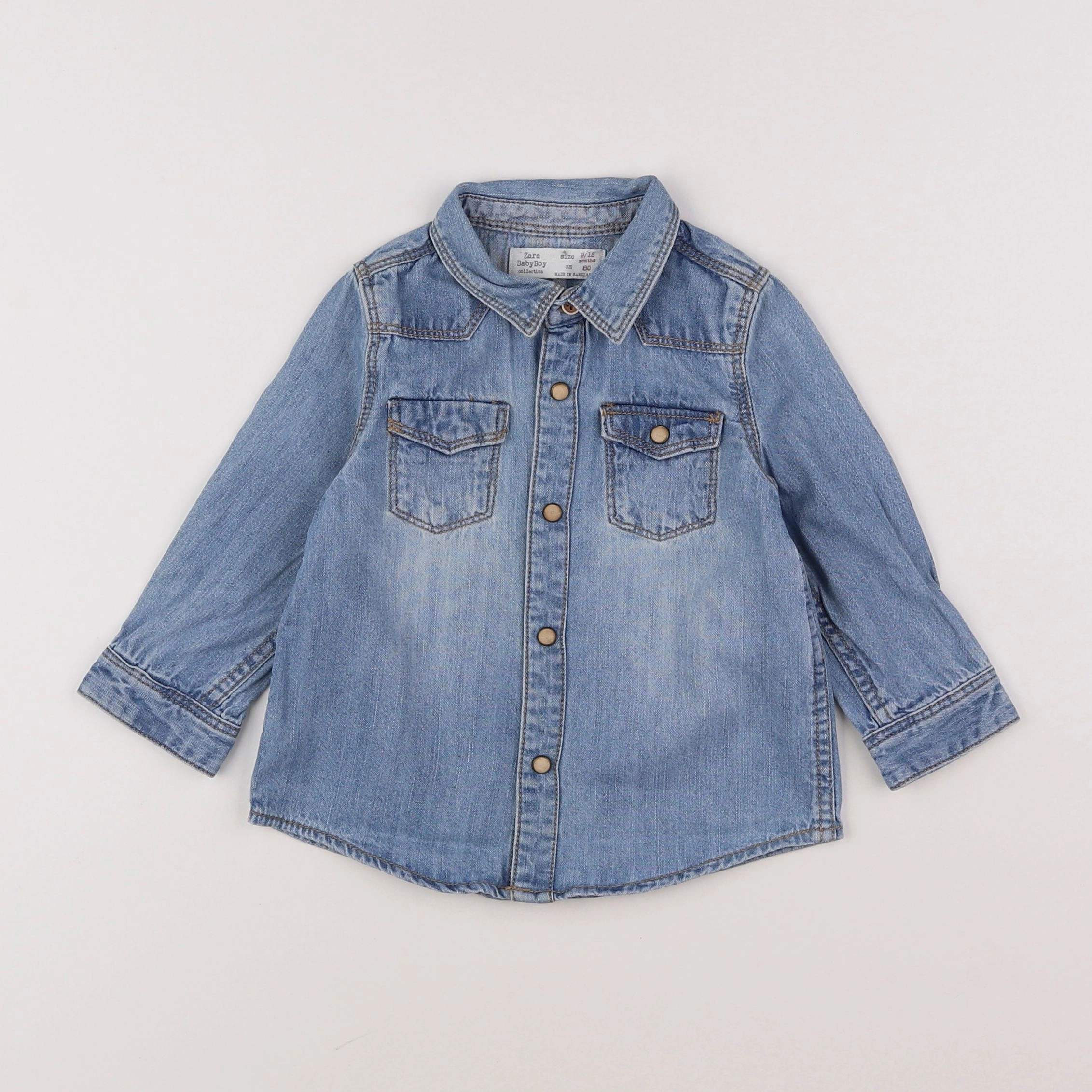 Zara - chemise bleu - 9/12 mois