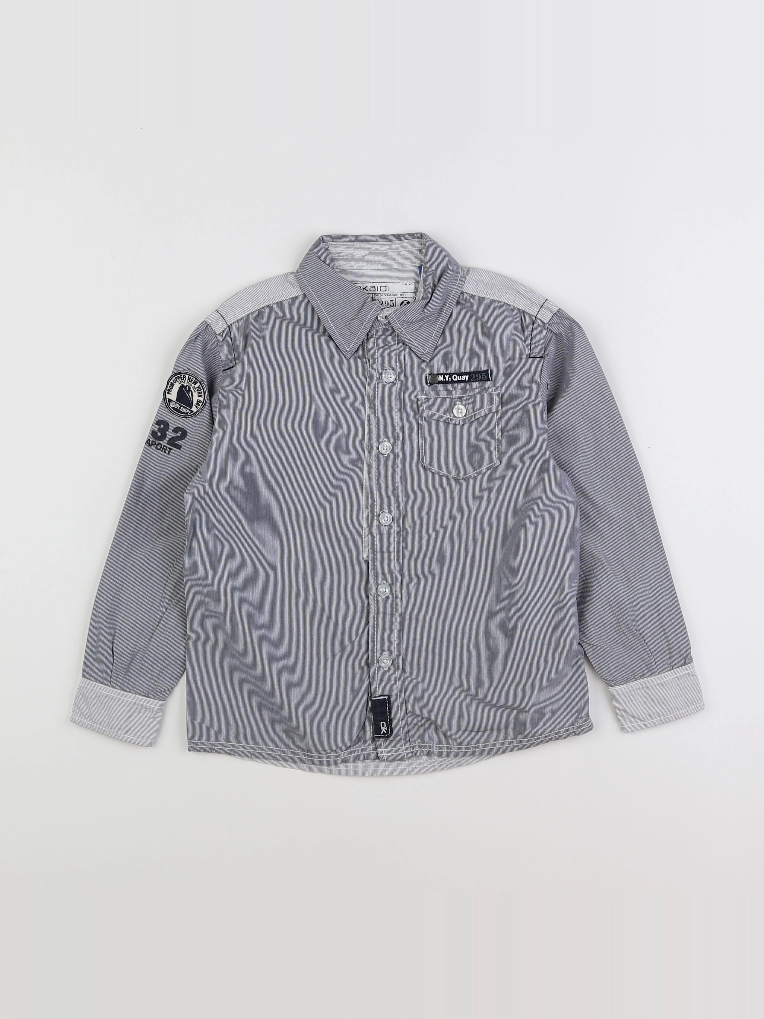 Okaidi - chemise gris - 6 ans