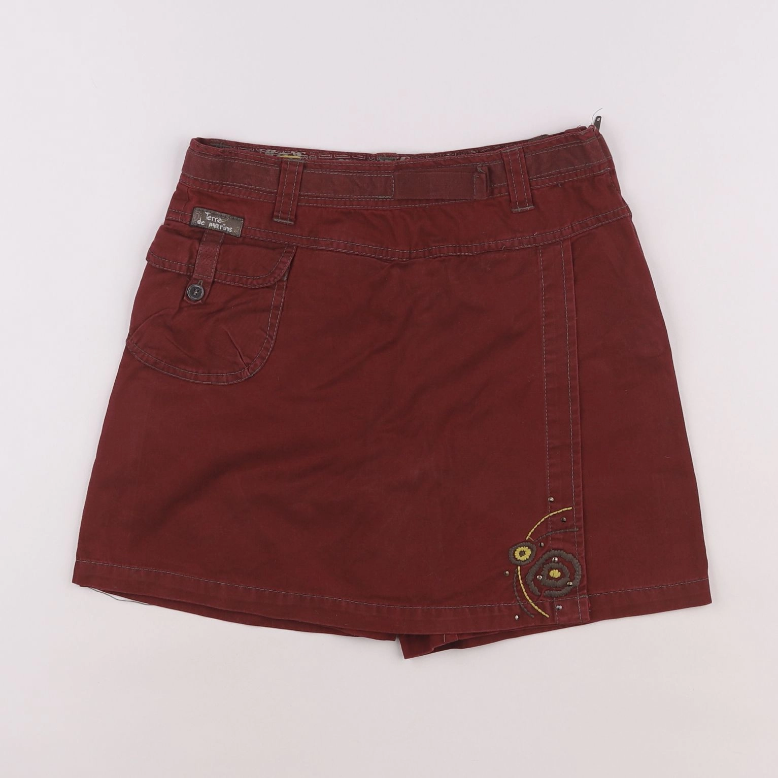 Terre de marins - jupe short rouge - 12 ans