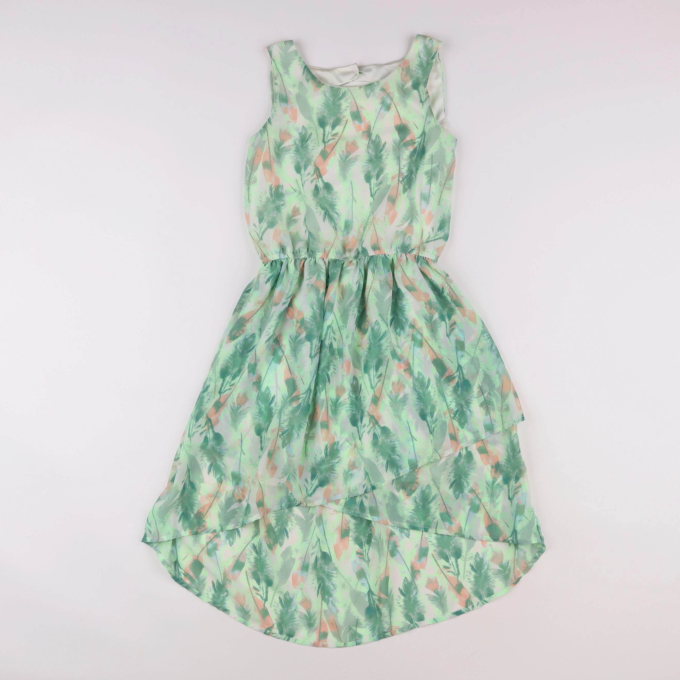 H&M - robe vert - 11/12 ans