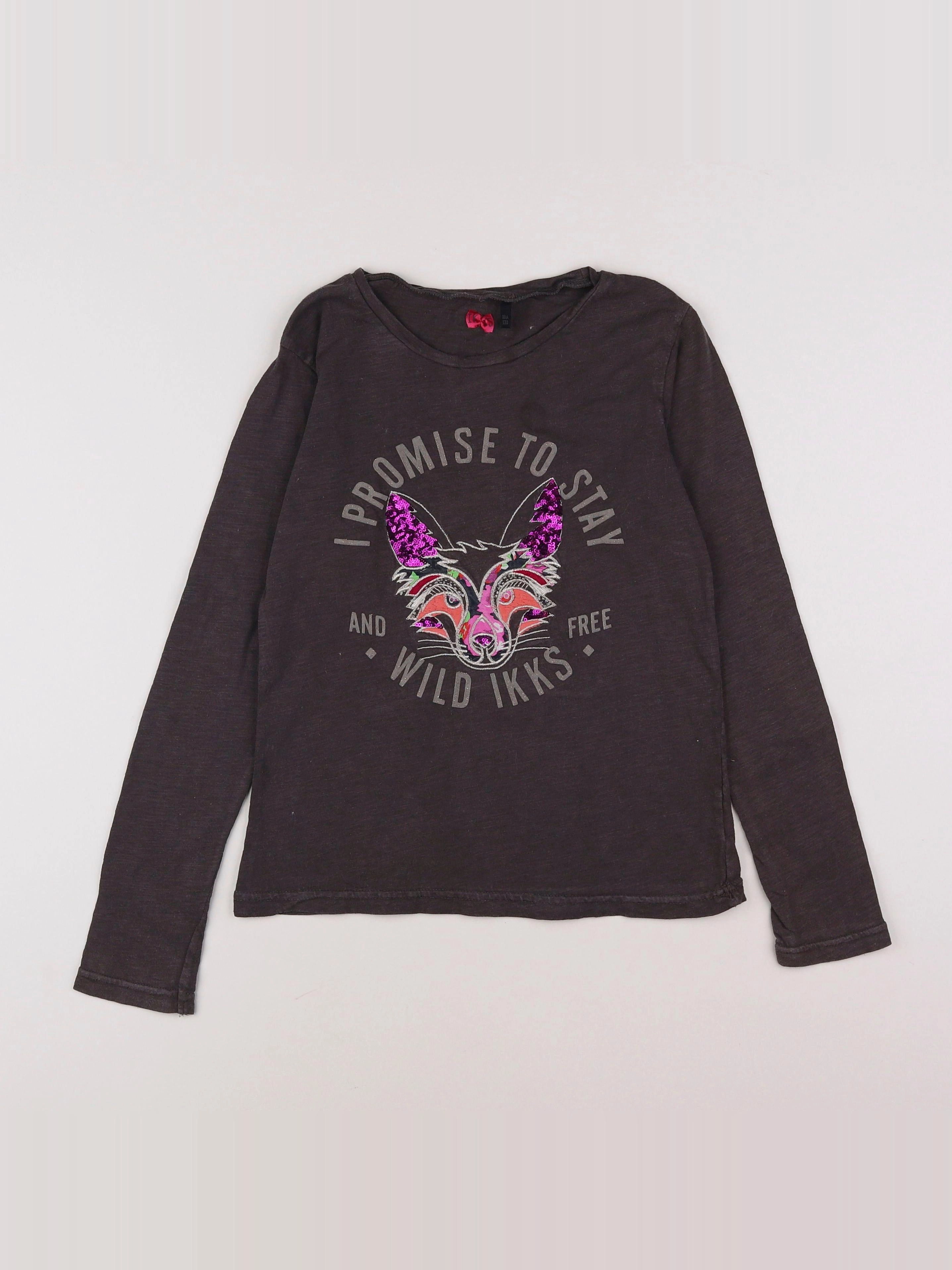 IKKS - tee-shirt gris - 10 ans