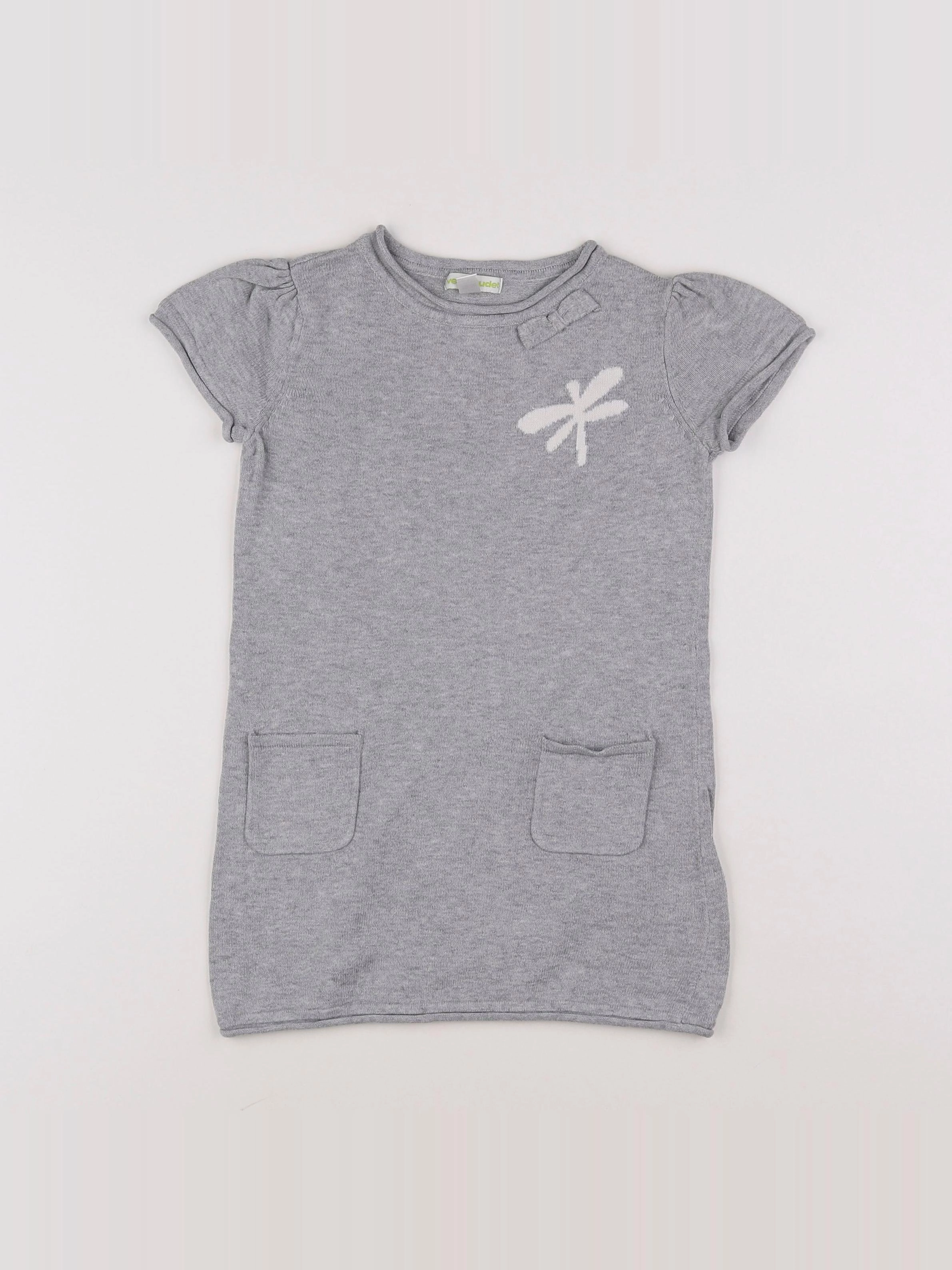 Vertbaudet - robe gris - 4 ans