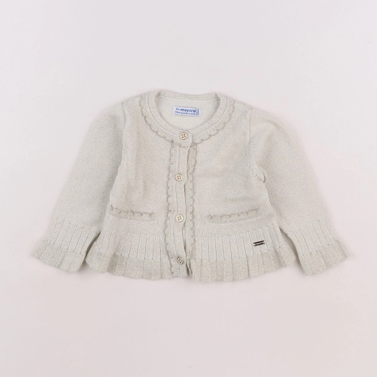 Mayoral - gilet or, beige - 6 mois