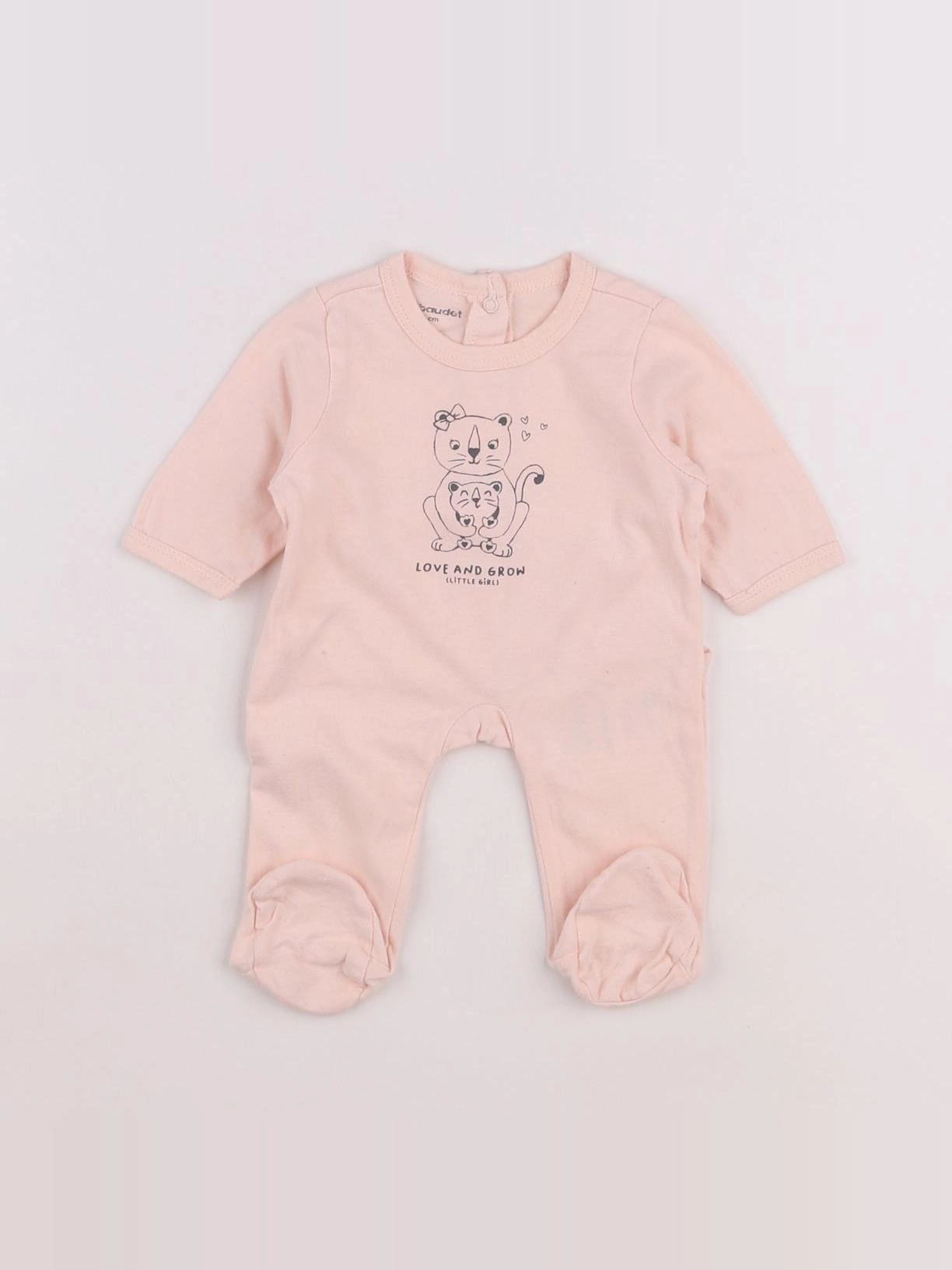 Vertbaudet - pyjama coton rose - 0 mois
