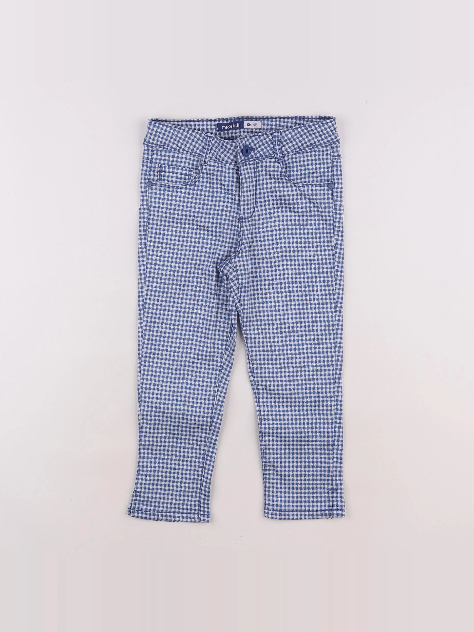 Okaidi - pantalon bleu, blanc - 8 ans