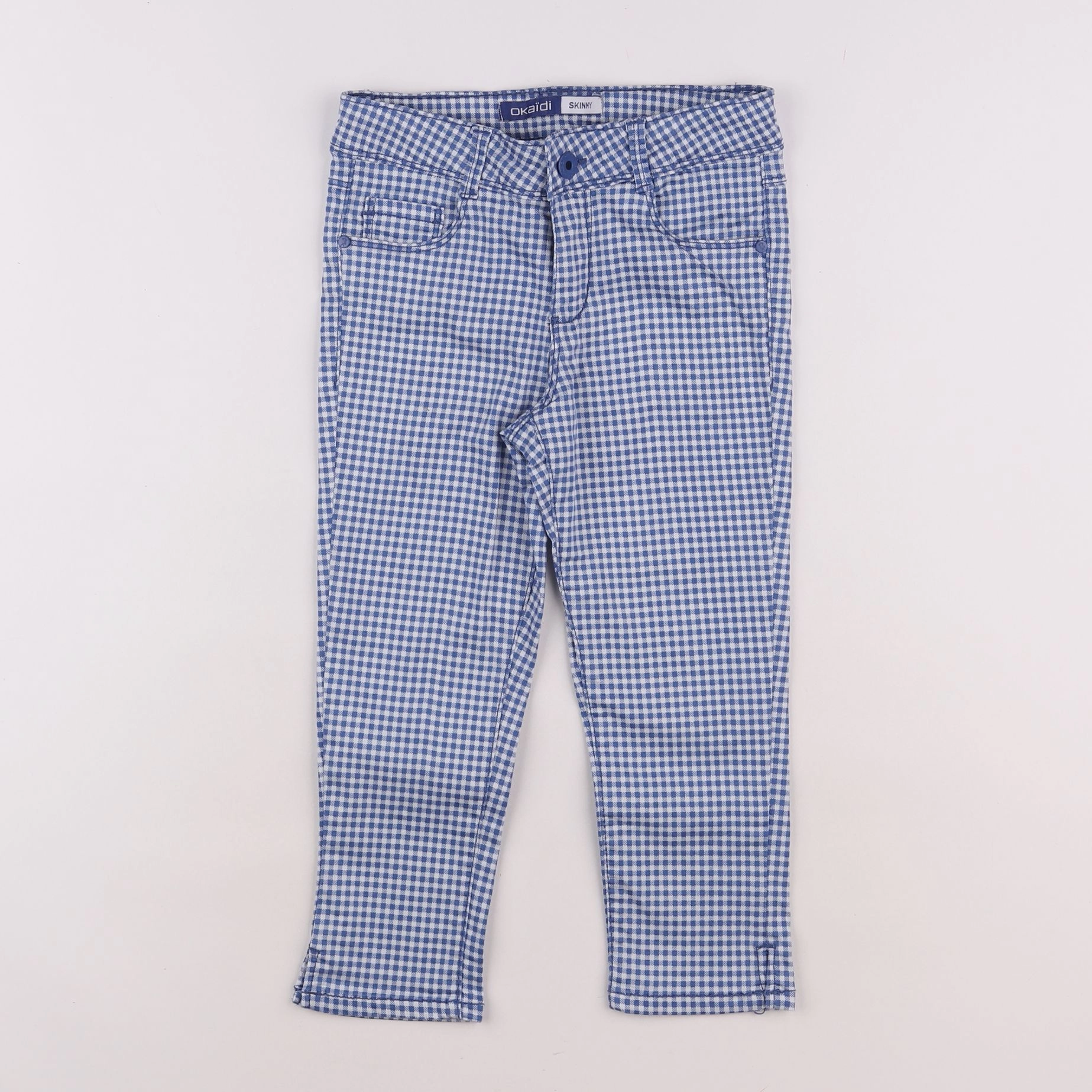 Okaidi - pantalon bleu, blanc - 8 ans