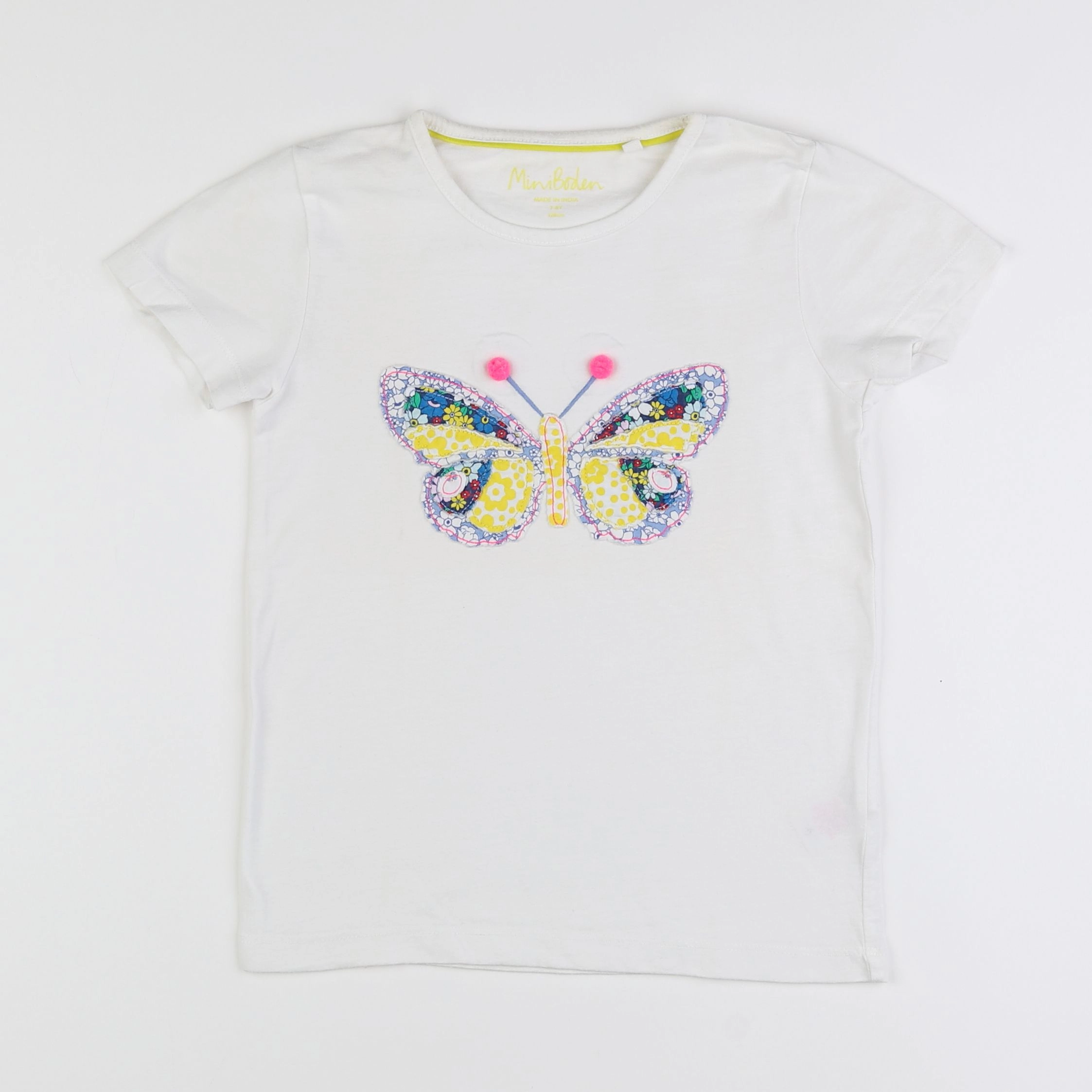 Mini Boden - tee-shirt blanc - 7/8 ans