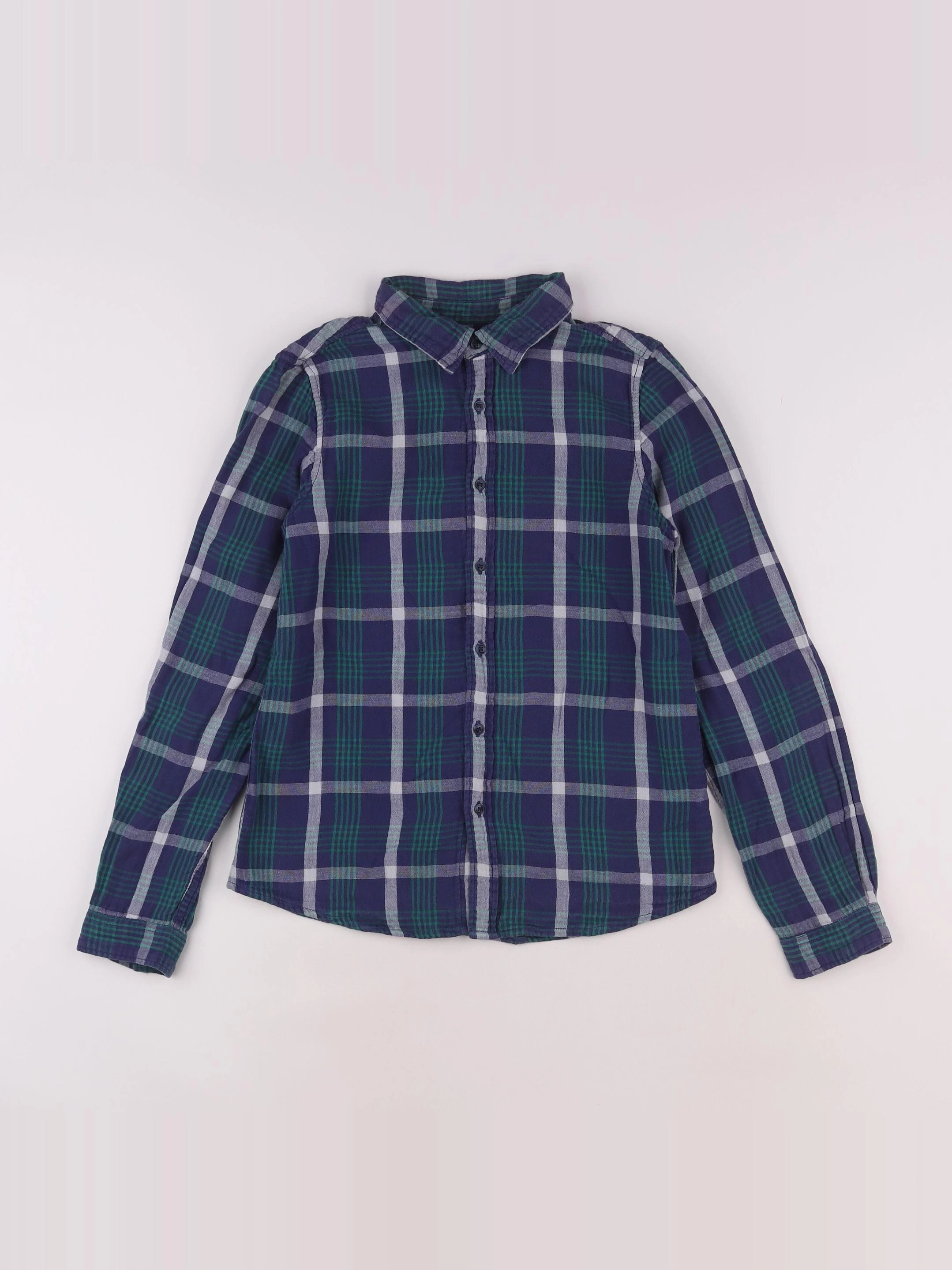 Bonpoint - chemise vert, bleu - 12 ans