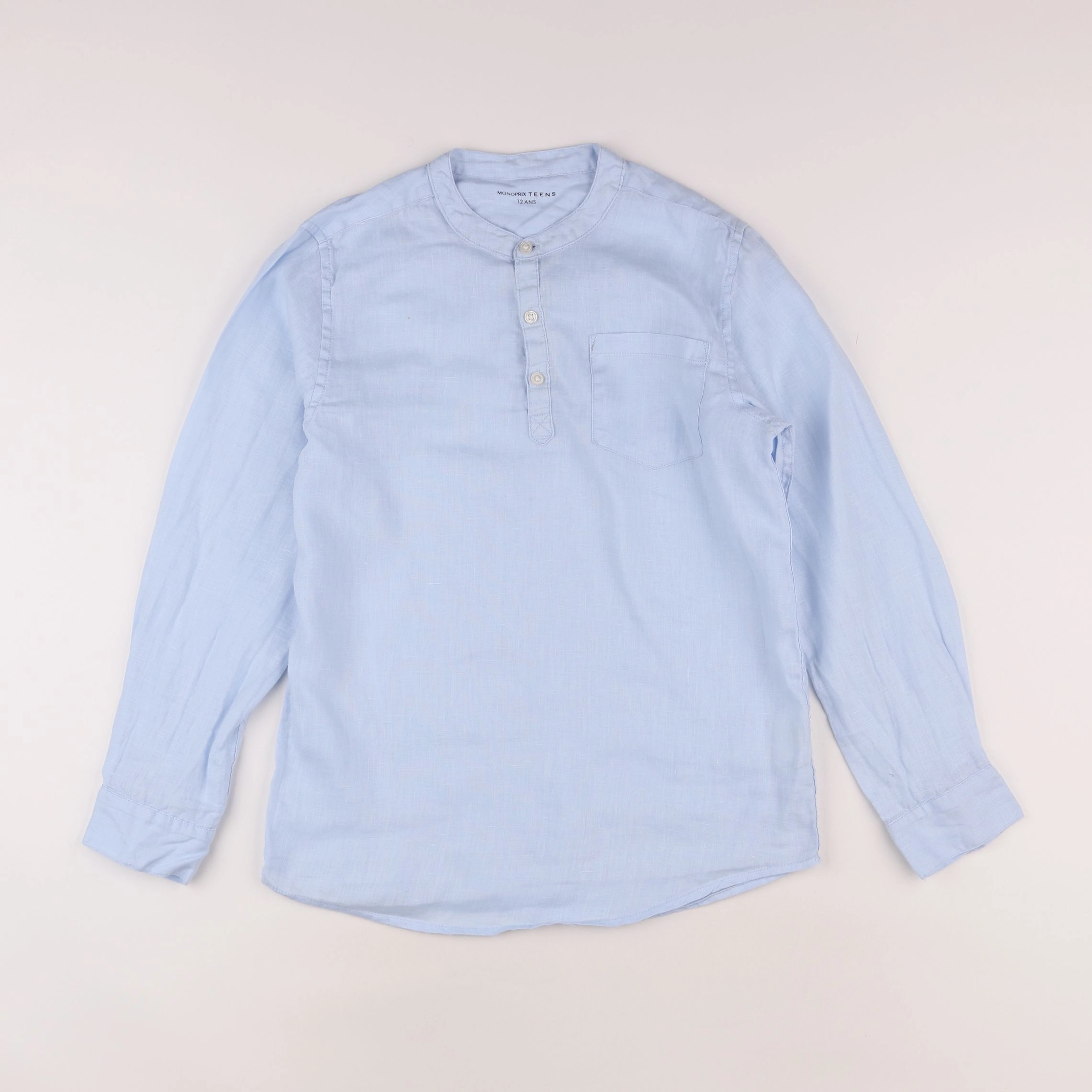 Monoprix - chemise bleu - 12 ans