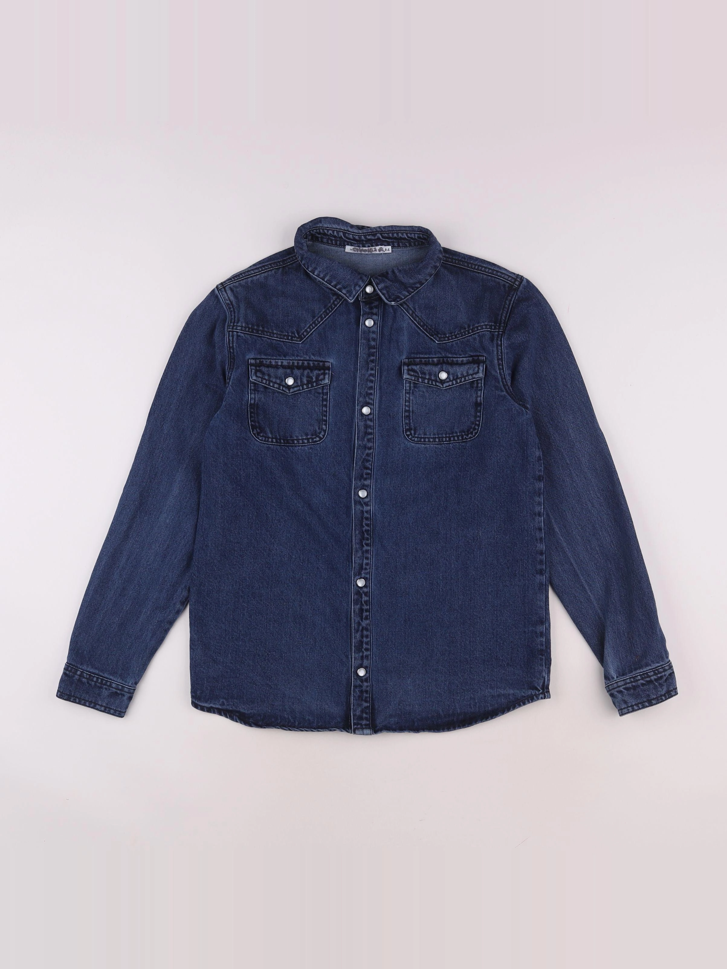 Monoprix - chemise bleu - 14 ans