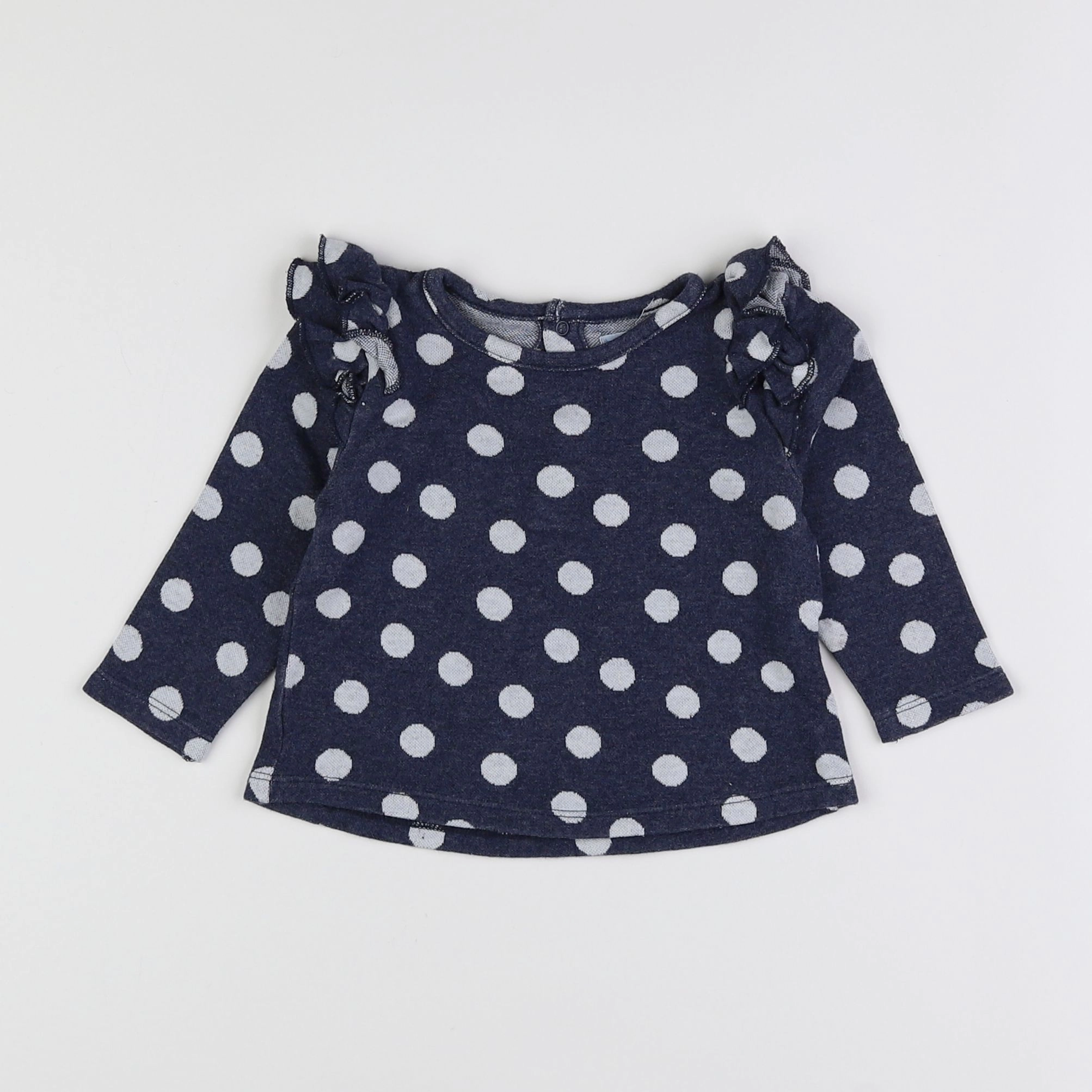 Boutchou - sweat bleu - 12 mois