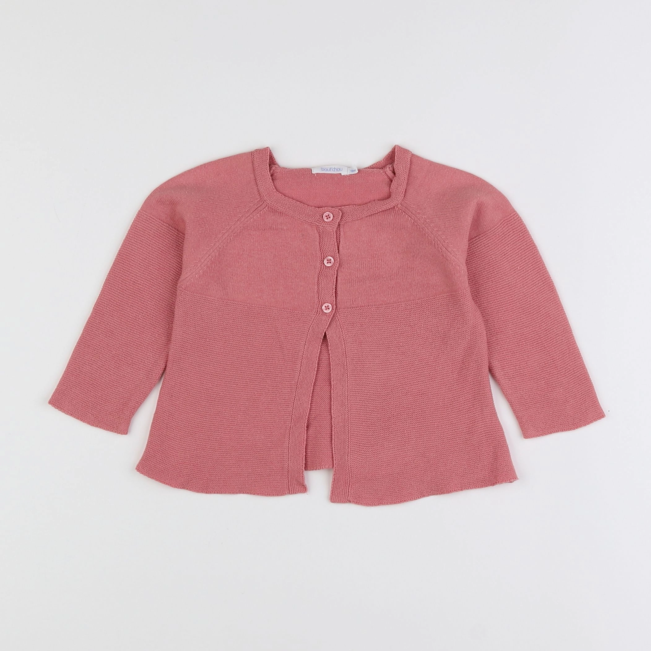 Boutchou - gilet rose - 12 mois