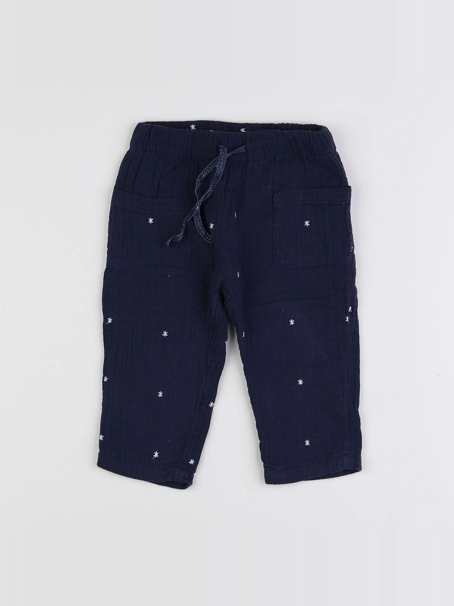 Boutchou - pantalon bleu - 9 mois