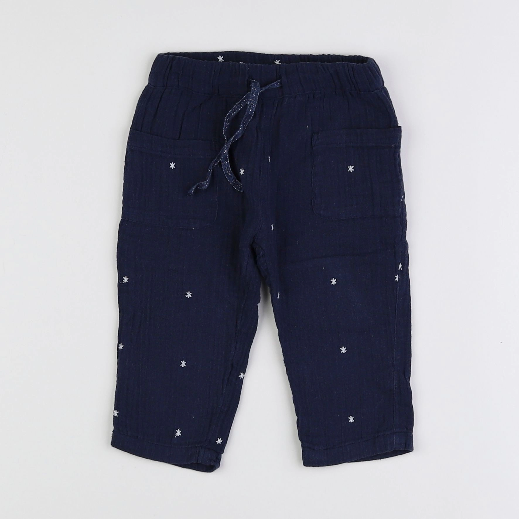 Boutchou - pantalon bleu - 9 mois