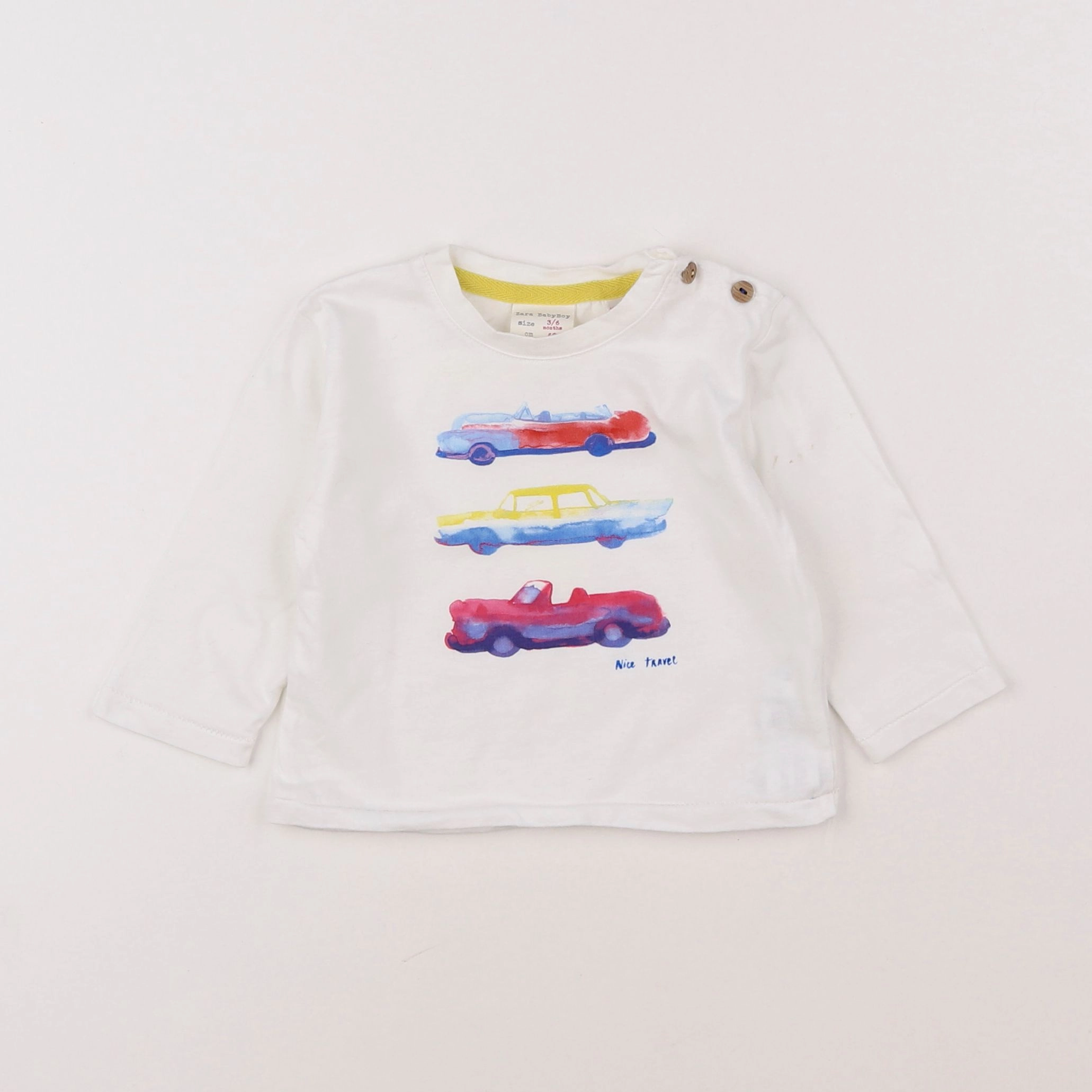 Zara - tee-shirt blanc - 3/6 mois