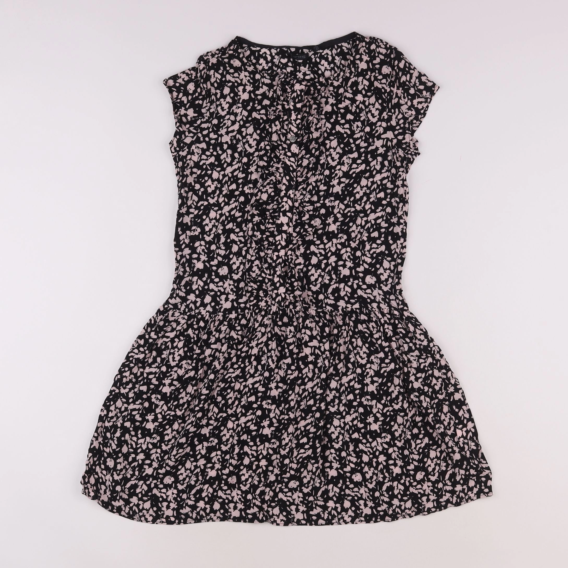 IKKS - robe noir, rose - 10 ans