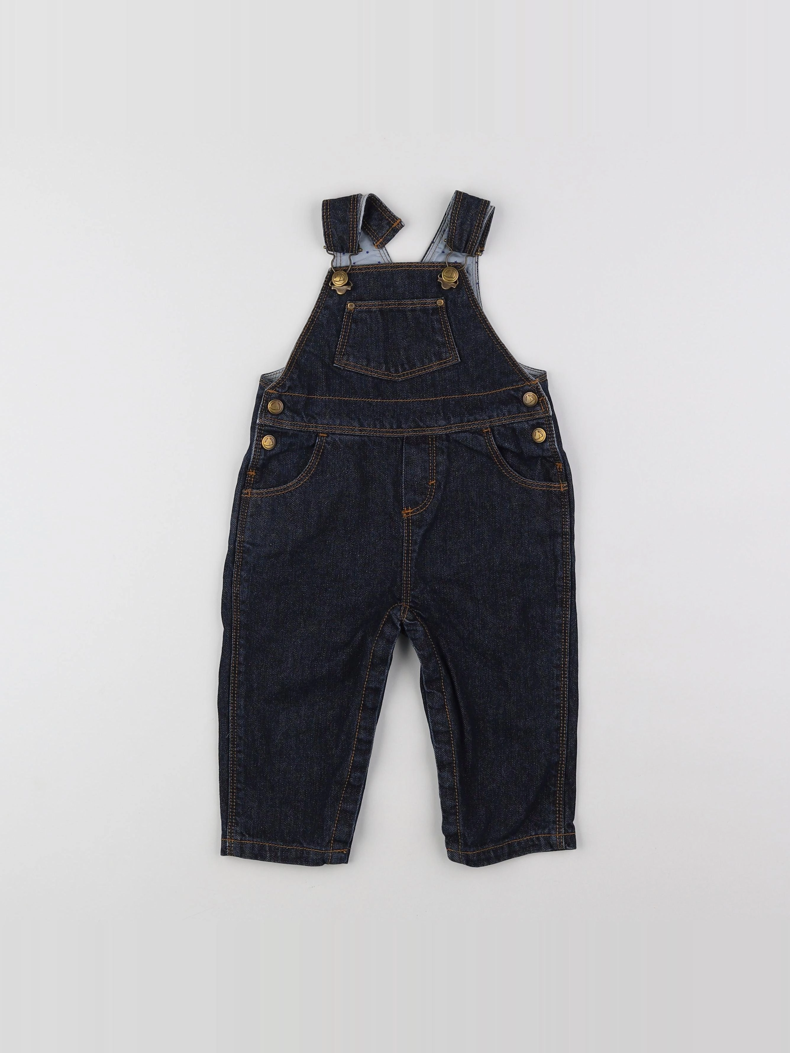 Petit Bateau - salopette bleu - 6 mois