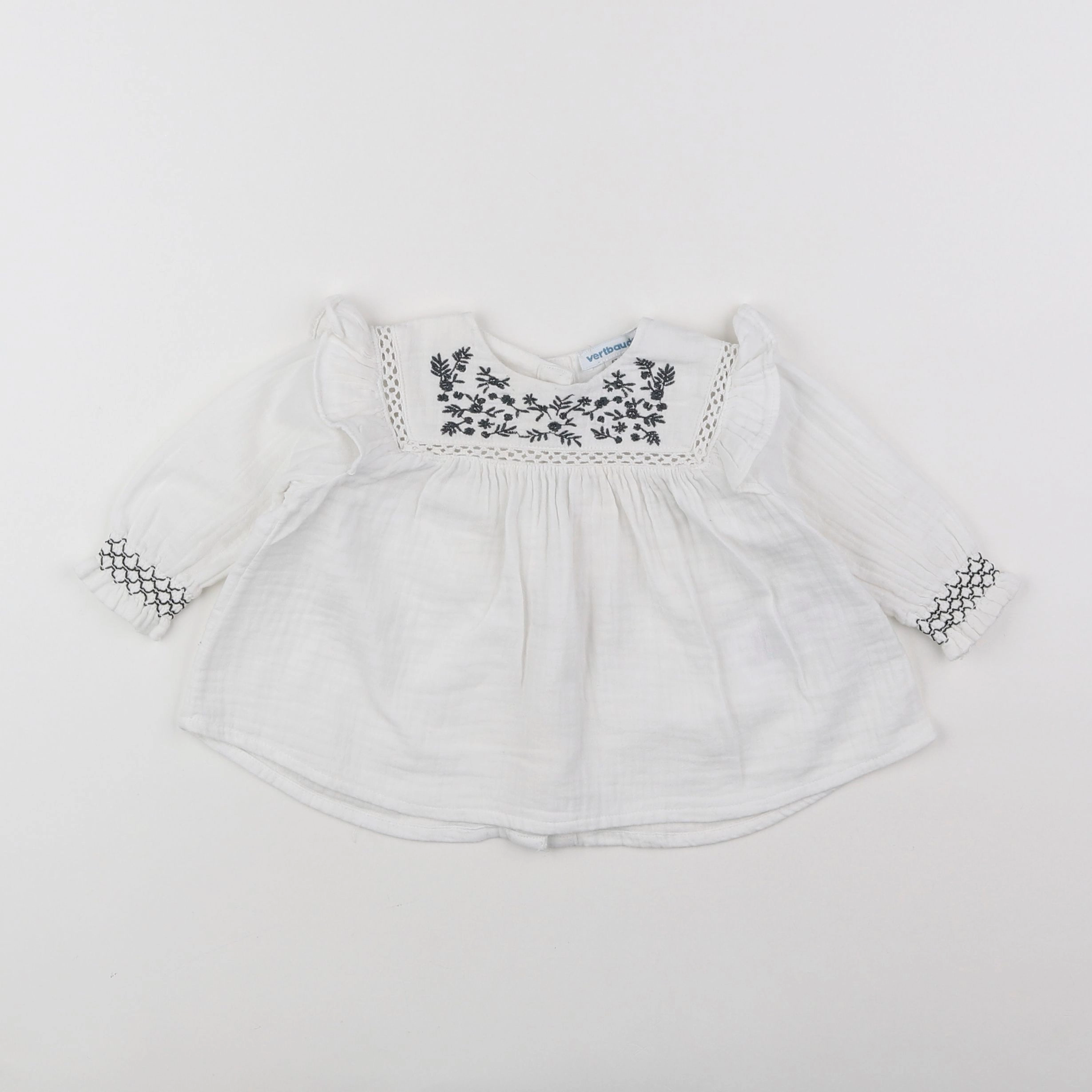 Vertbaudet - blouse blanc - 6 mois