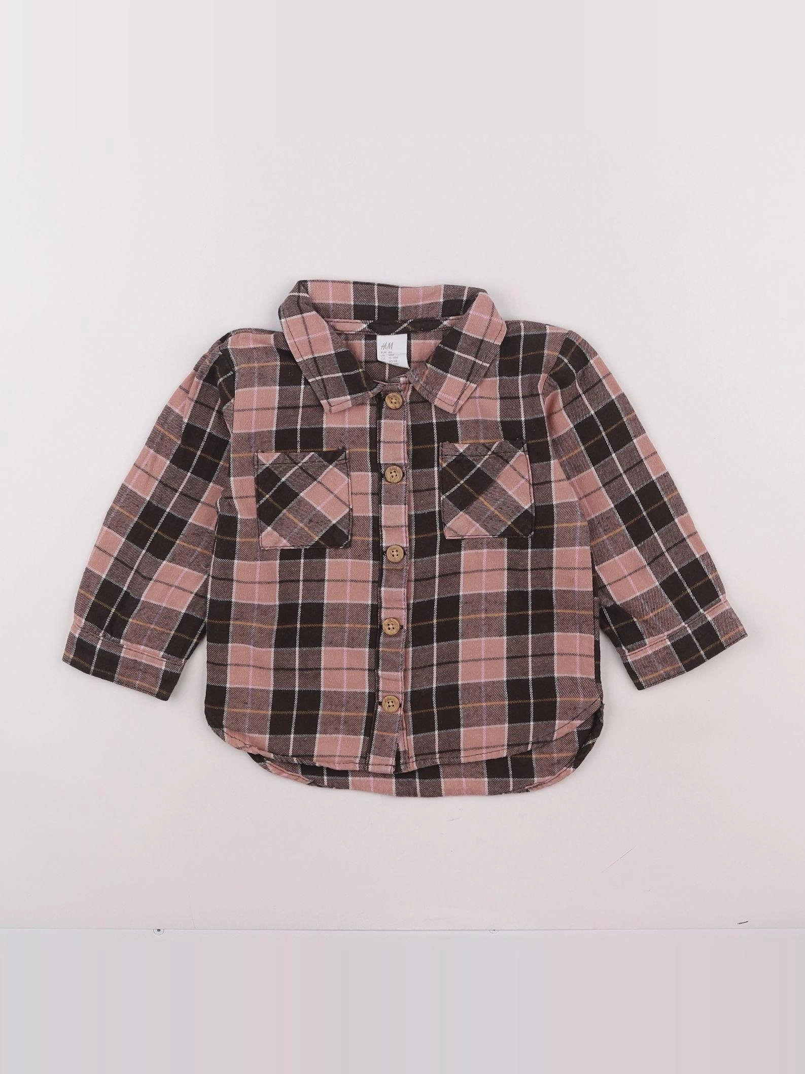 H&M - chemise rose - 12/18 mois