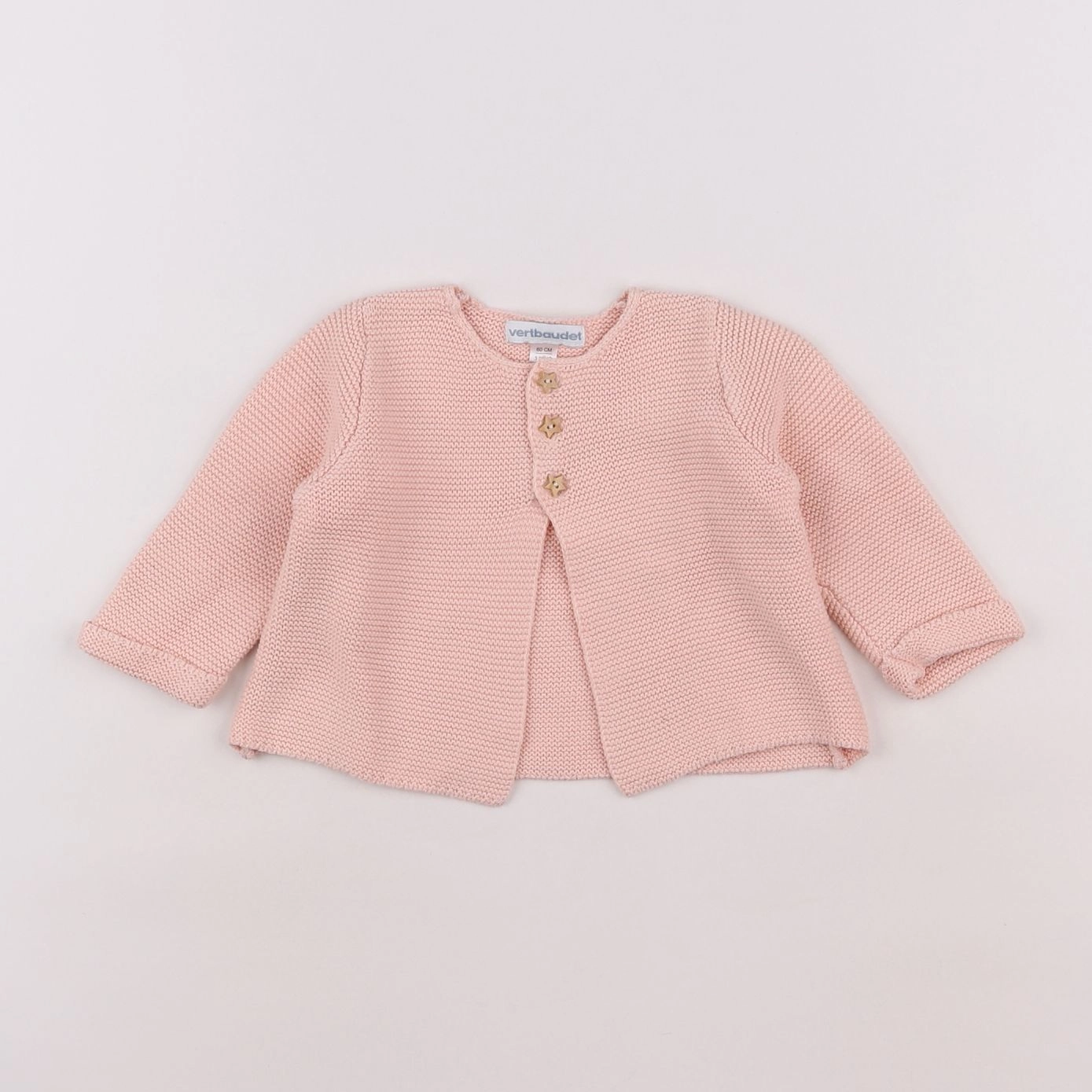 Vertbaudet - gilet rose - 3 mois