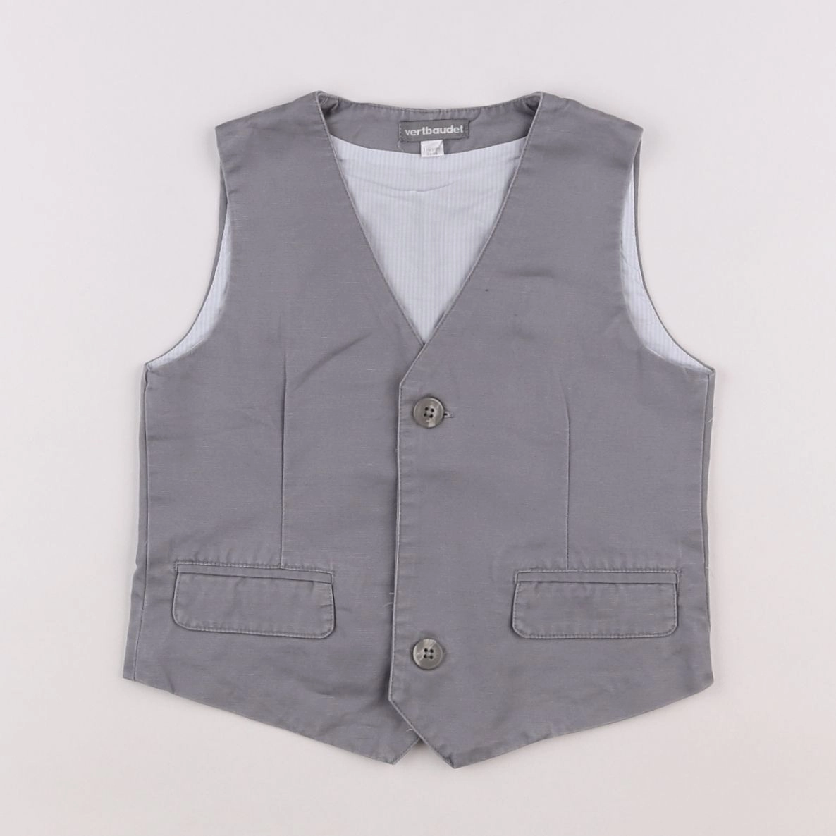 Vertbaudet - gilet gris - 4 ans