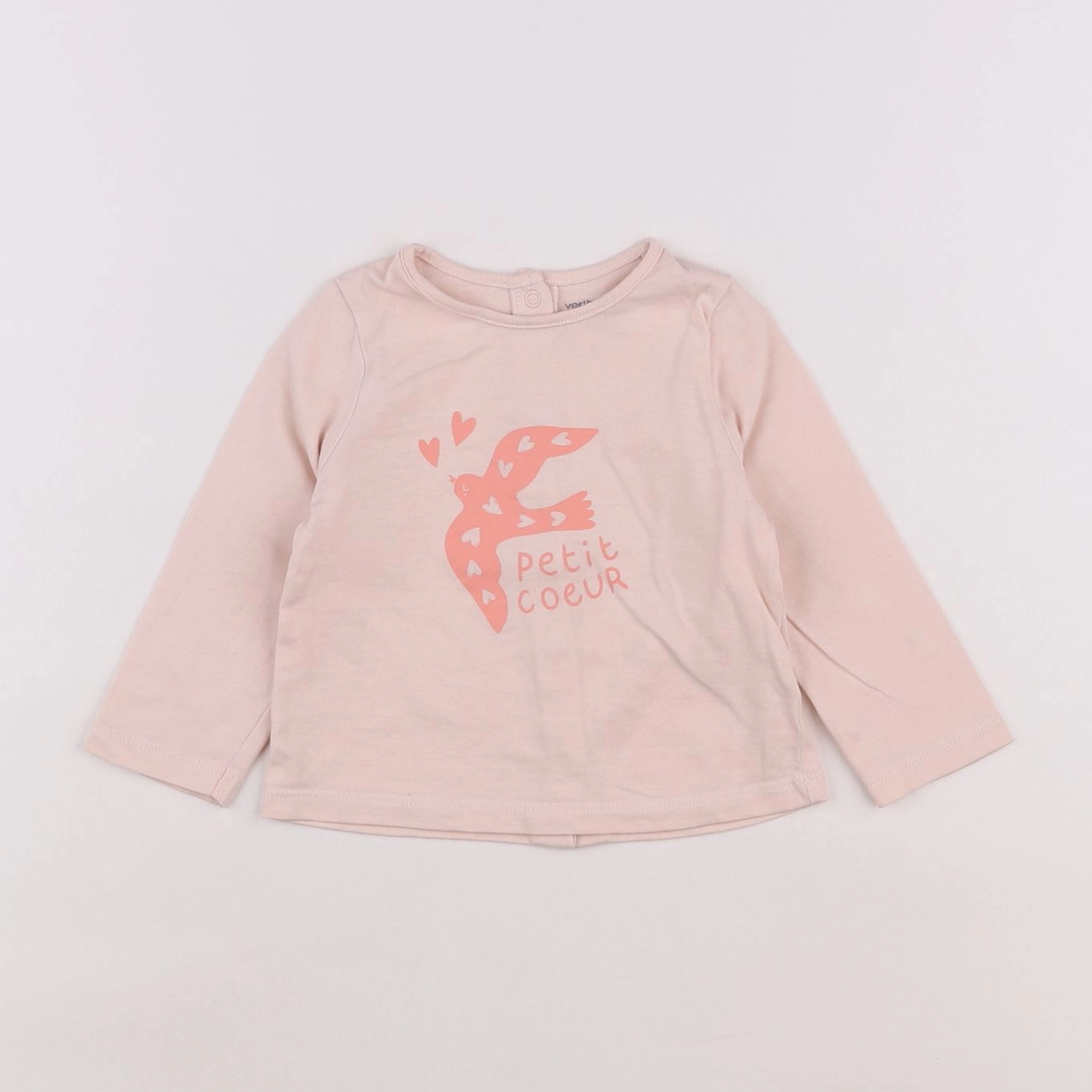 Vertbaudet - tee-shirt rose - 9 mois