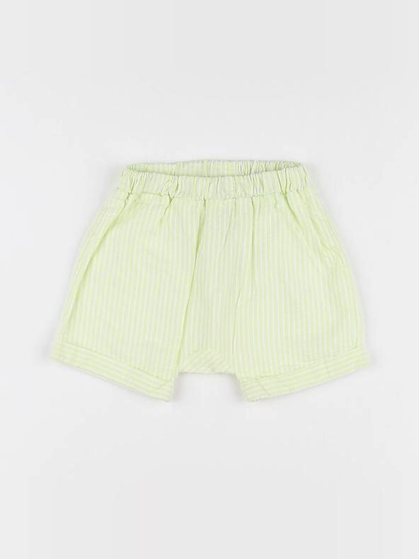 Jacadi - short jaune, blanc - 6 mois